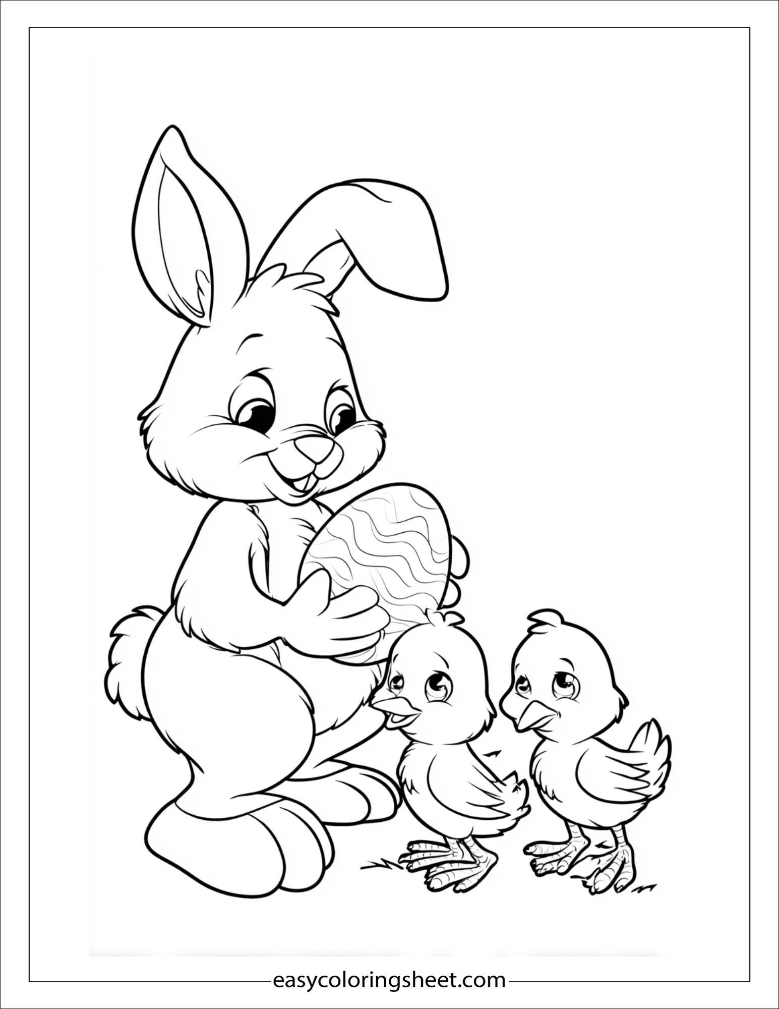 Easter Bunny giving Easter egg