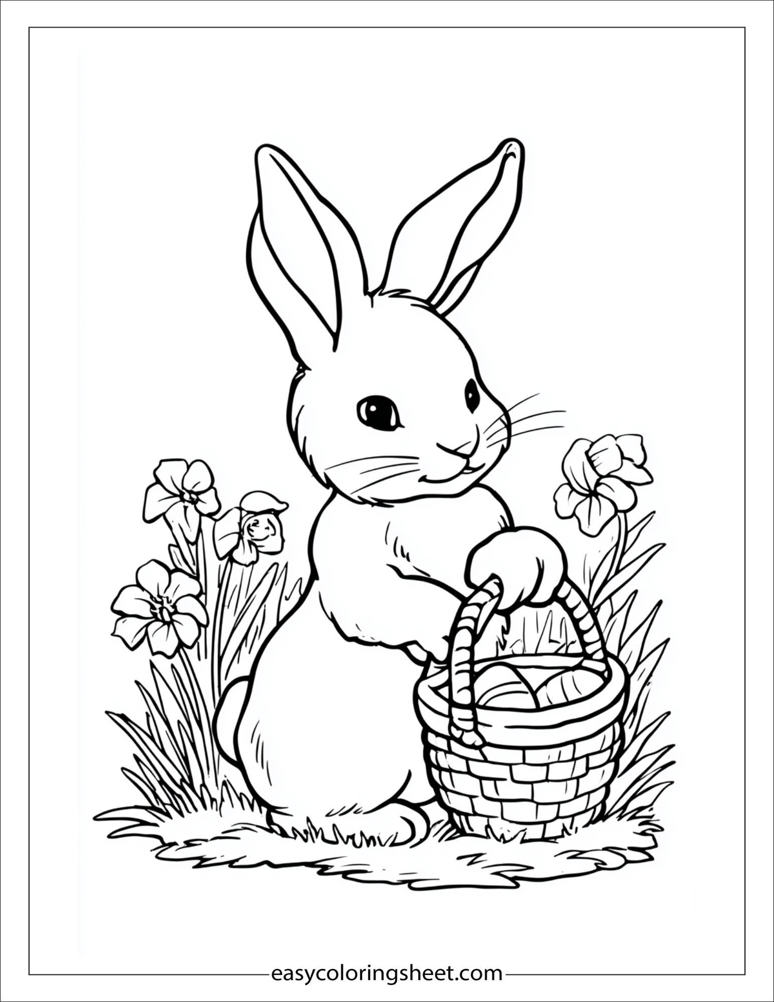 Easter Bunny holding a basket