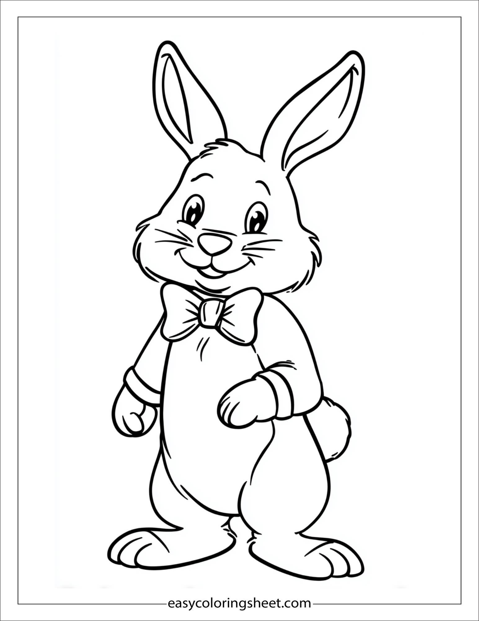 Easter Bunny wearing bow tie