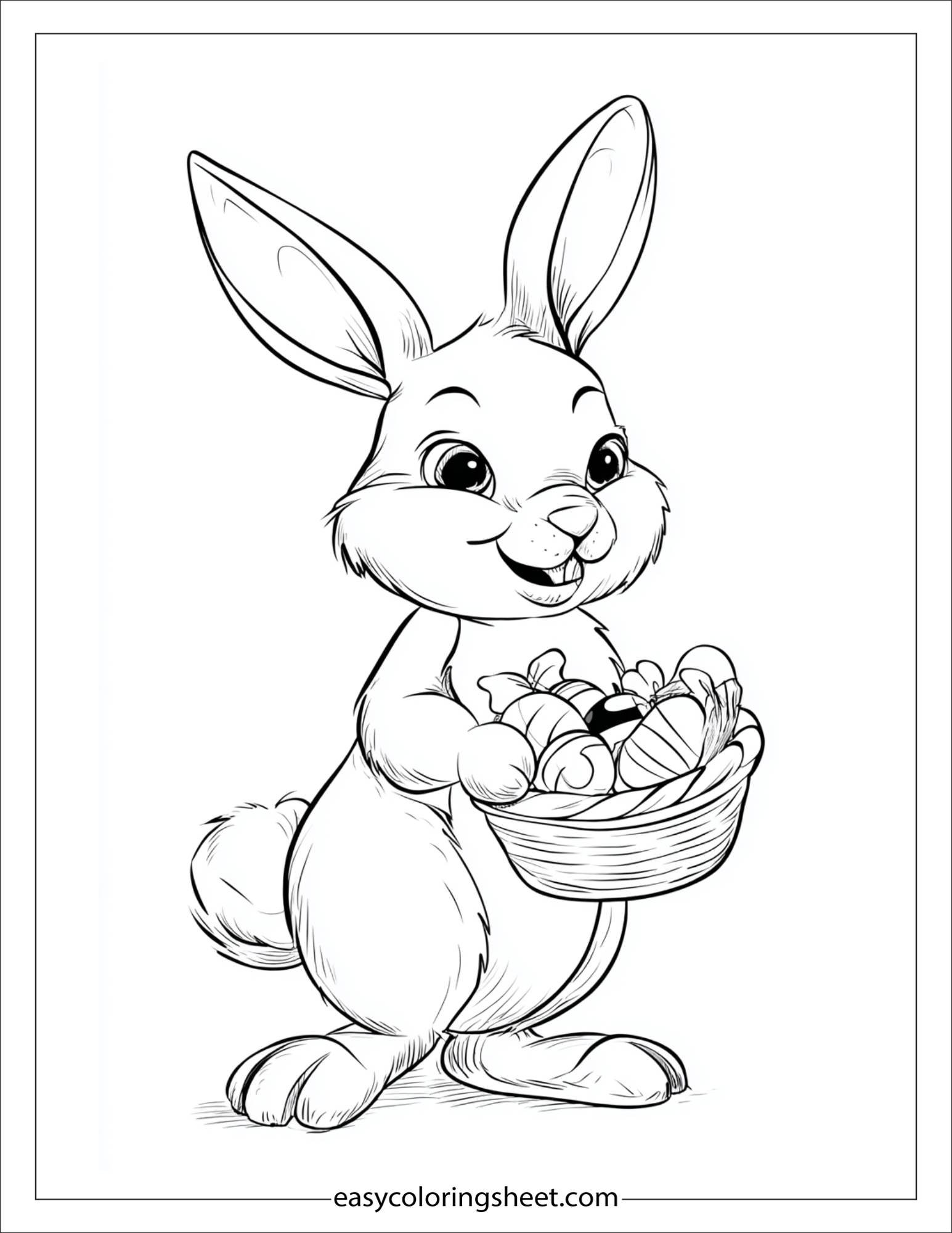 Easter Bunny with candy in paws