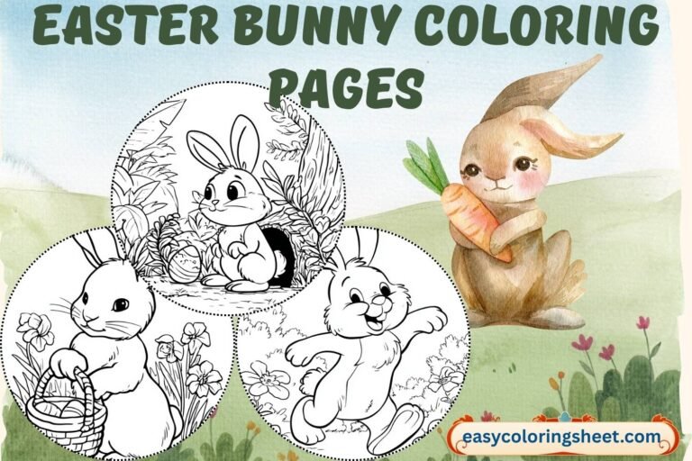 Easter bunny coloring pages