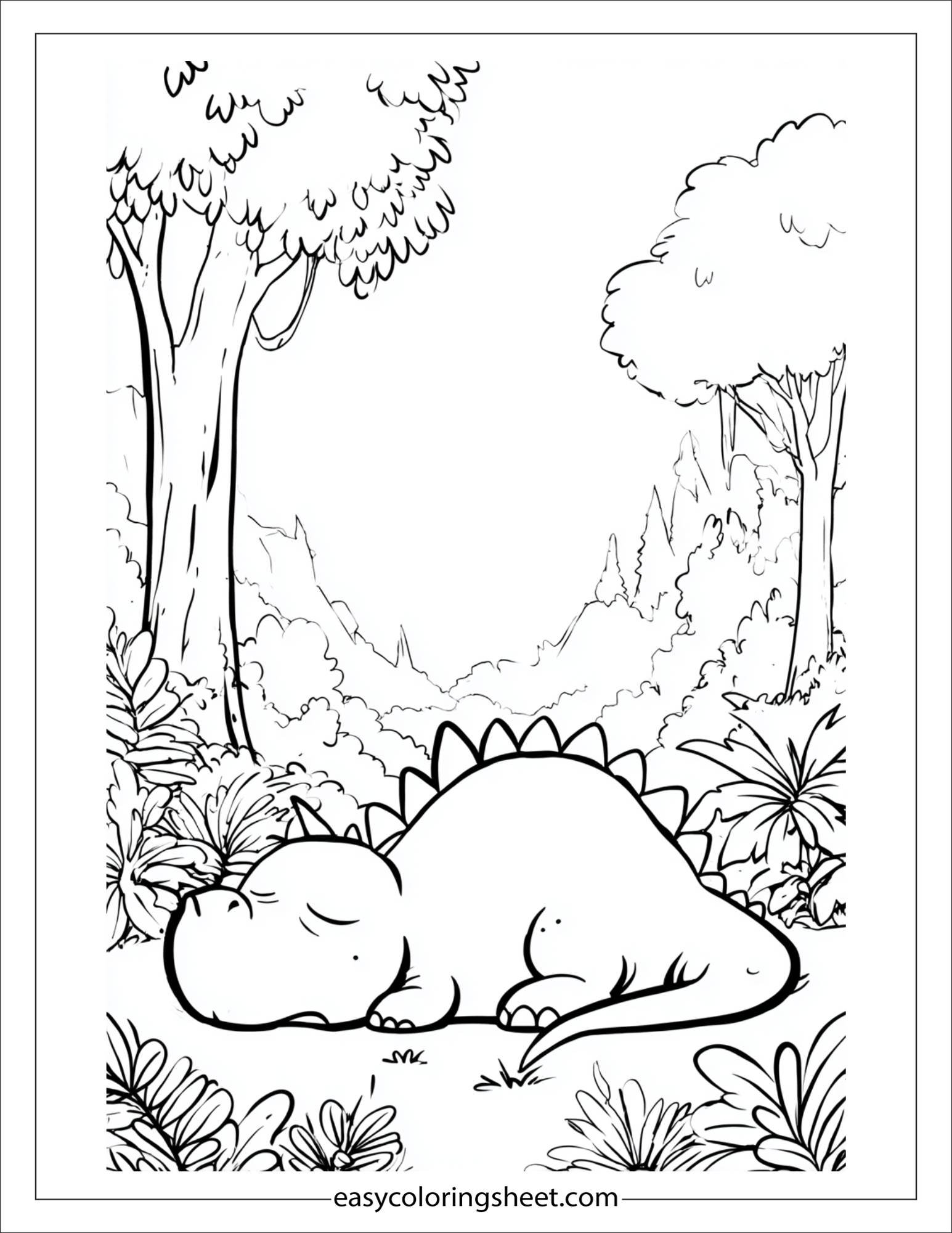 Gertie the Dinosaur sleeping