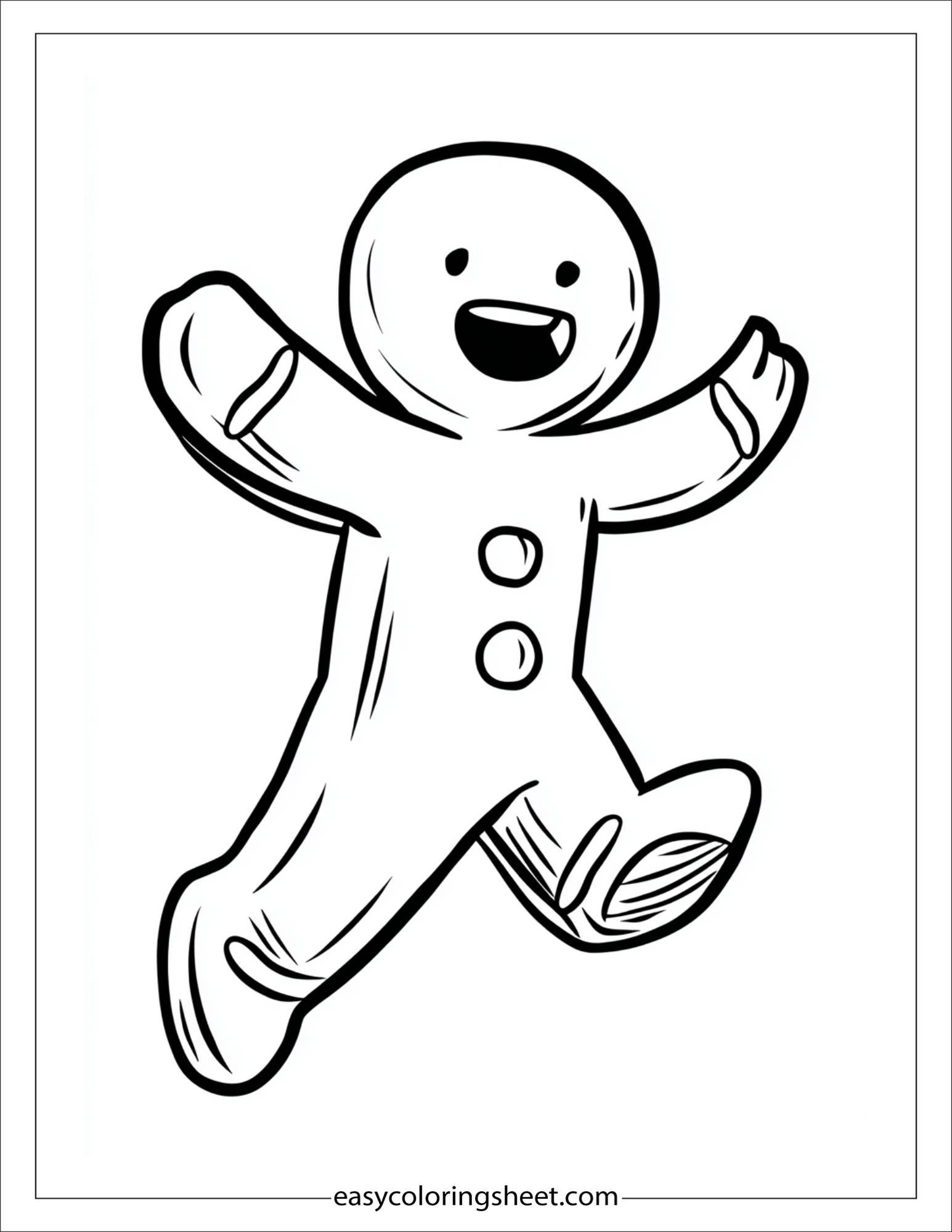 Gingerbread Man jumping in excitement