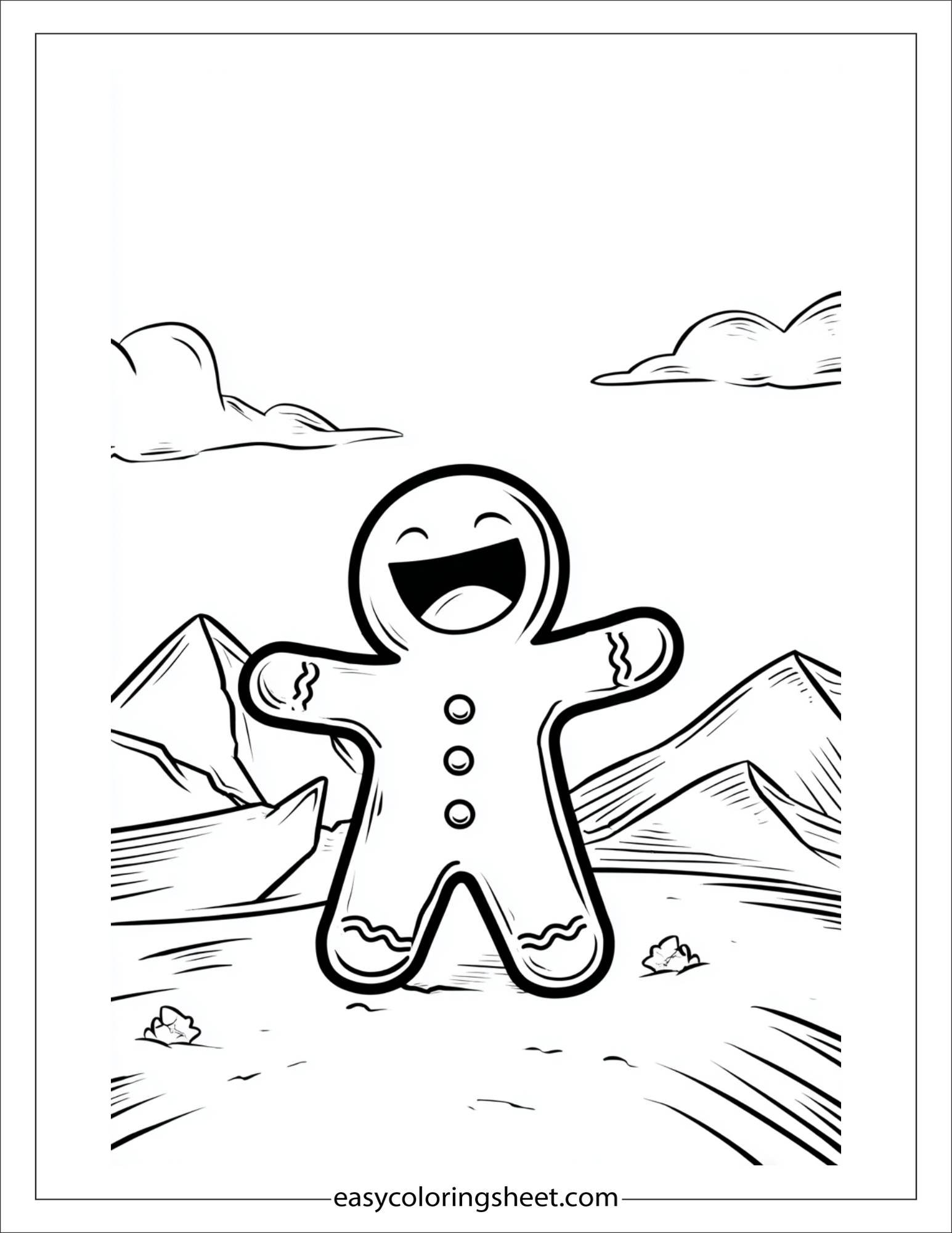 Gingerbread Man laughing loudly