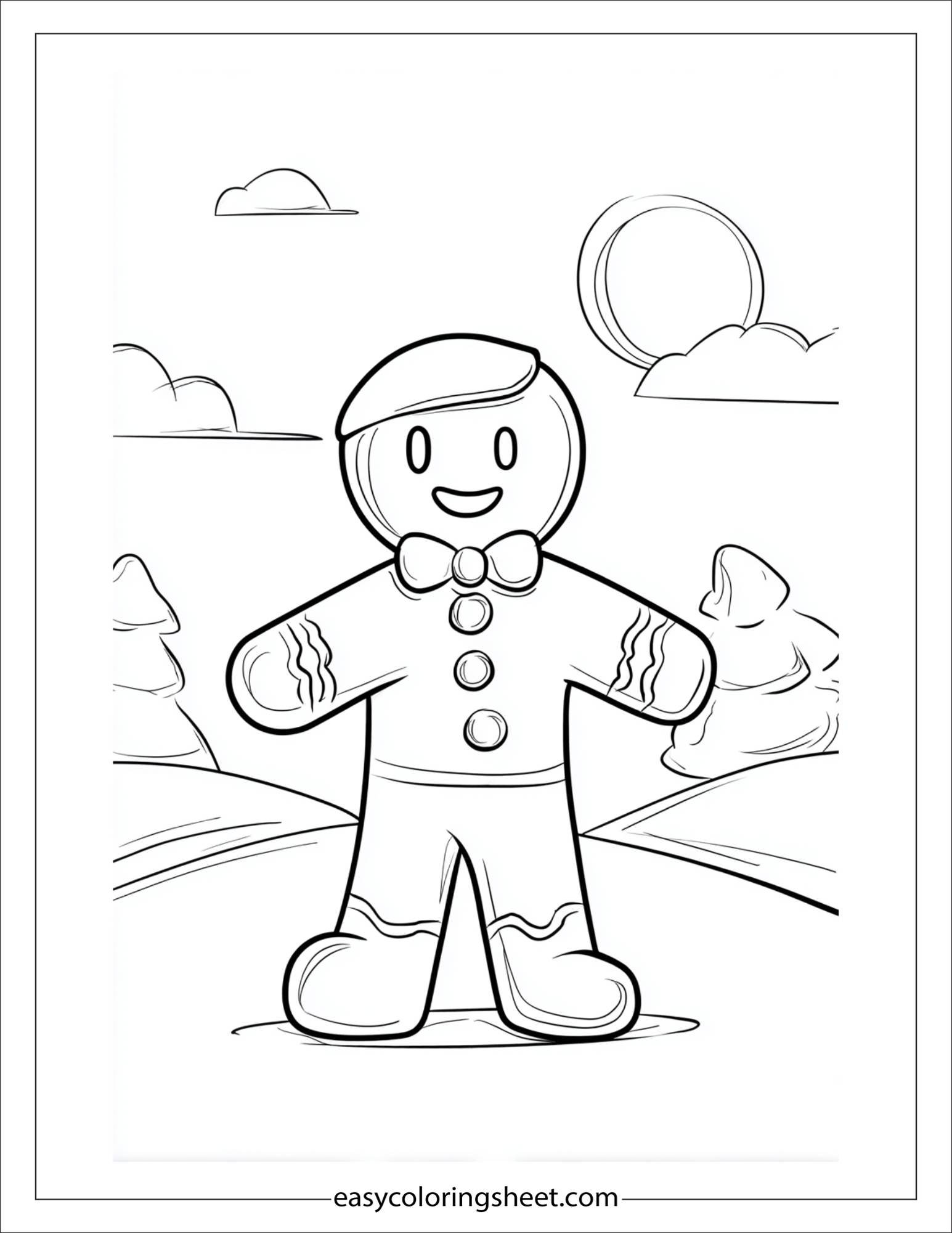 Gingerbread Man posing heroically