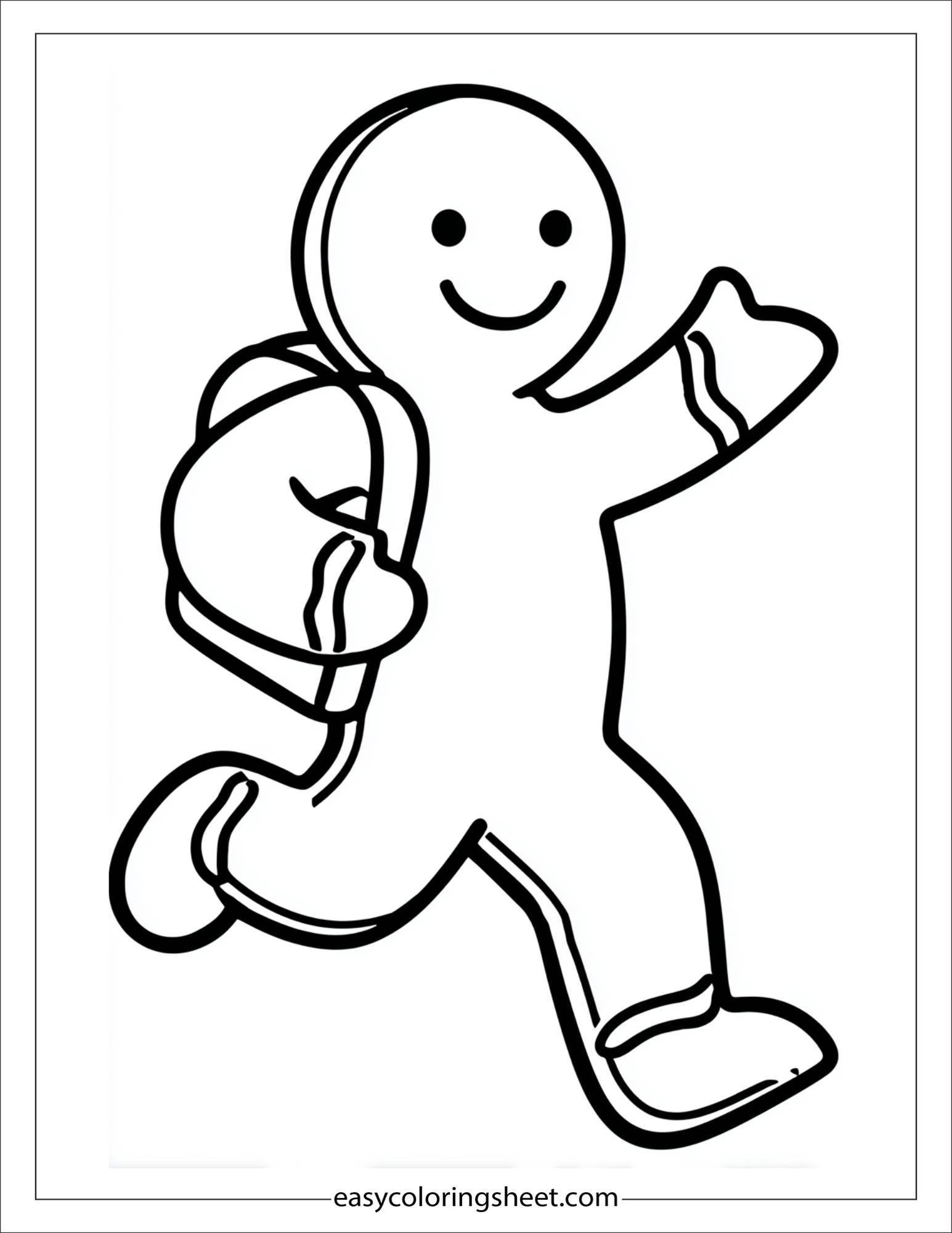 Gingerbread Man running with joy
