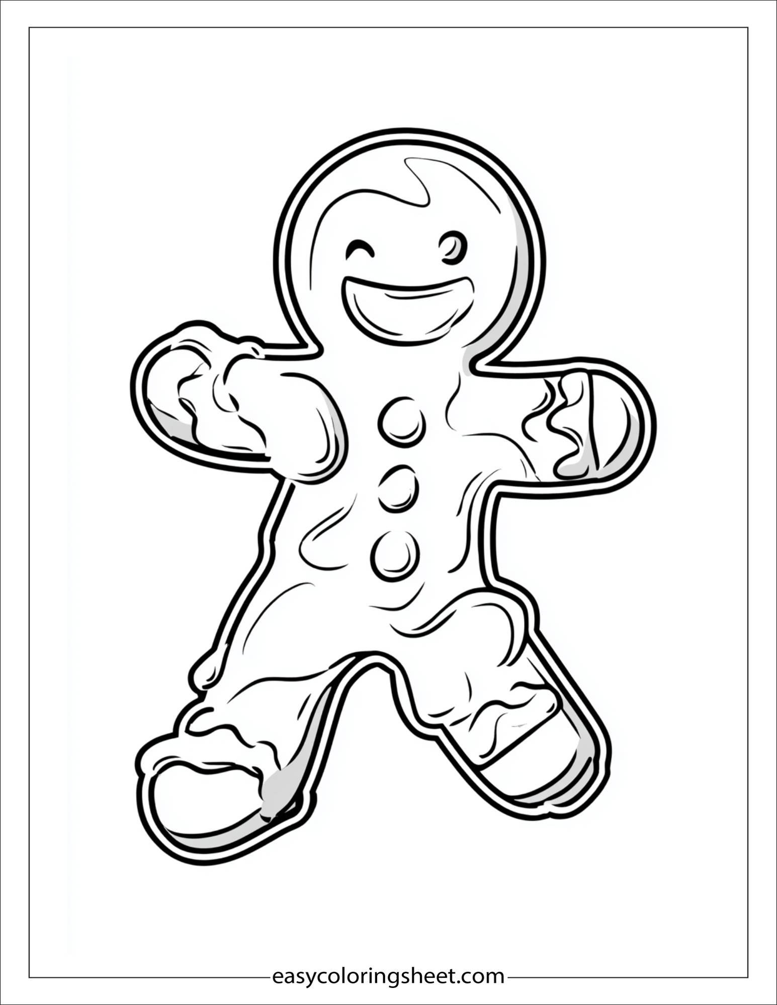 Gingerbread Man spinning in frosting