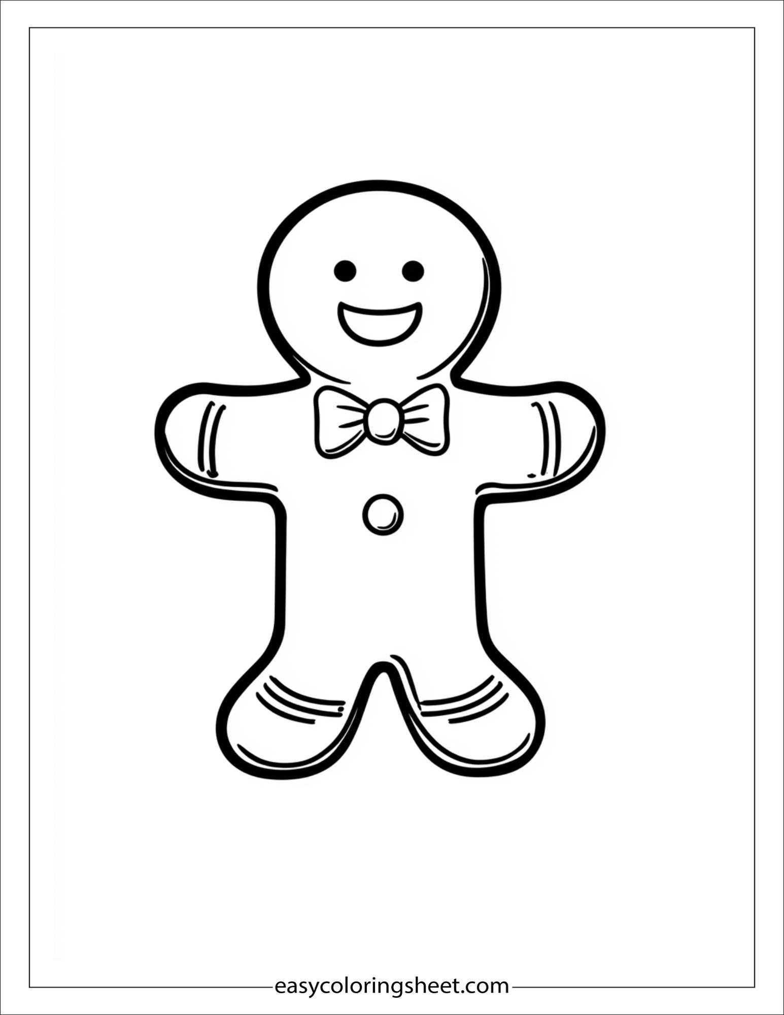 Gingerbread Man wearing bowtie