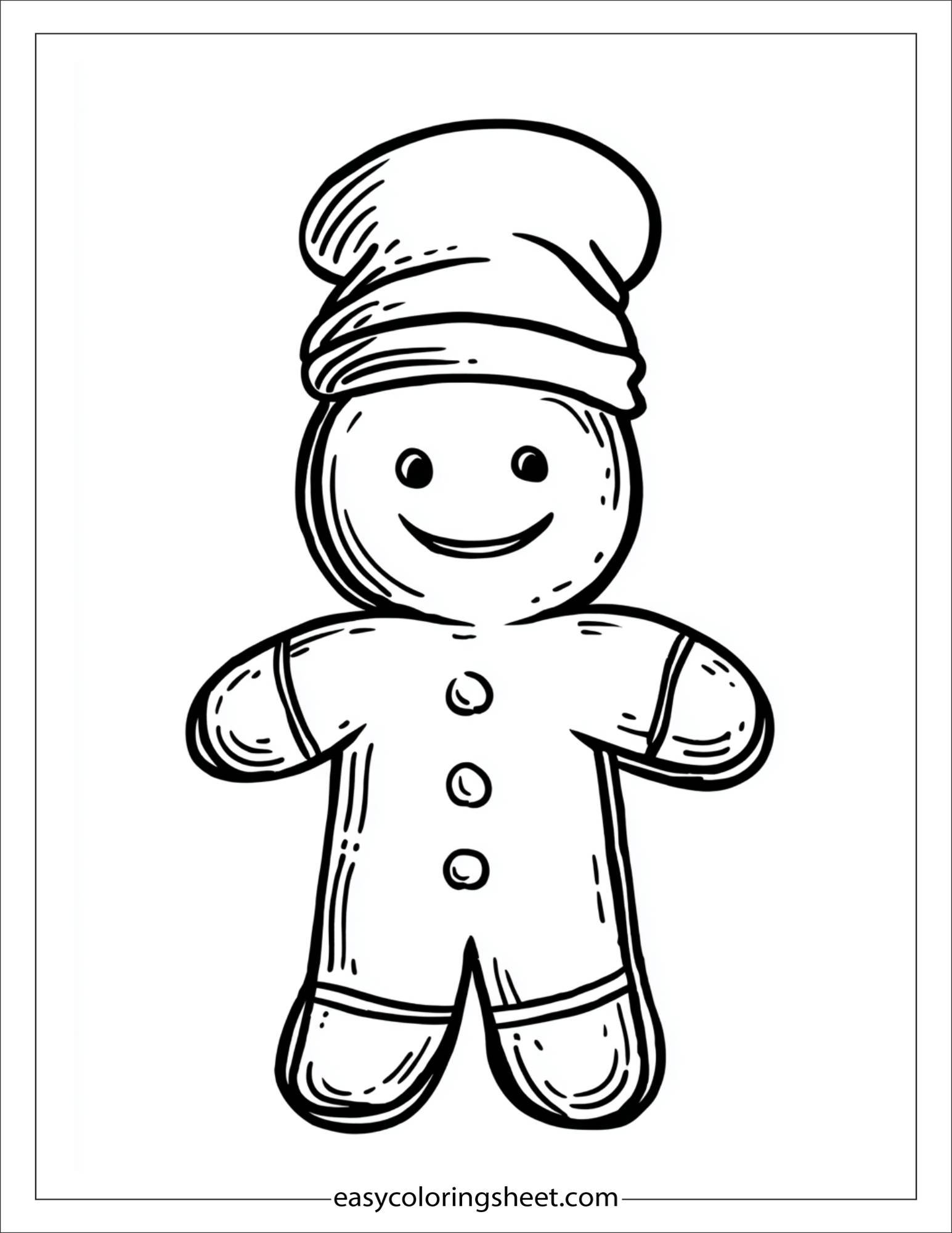 Gingerbread Man wearing icing hat