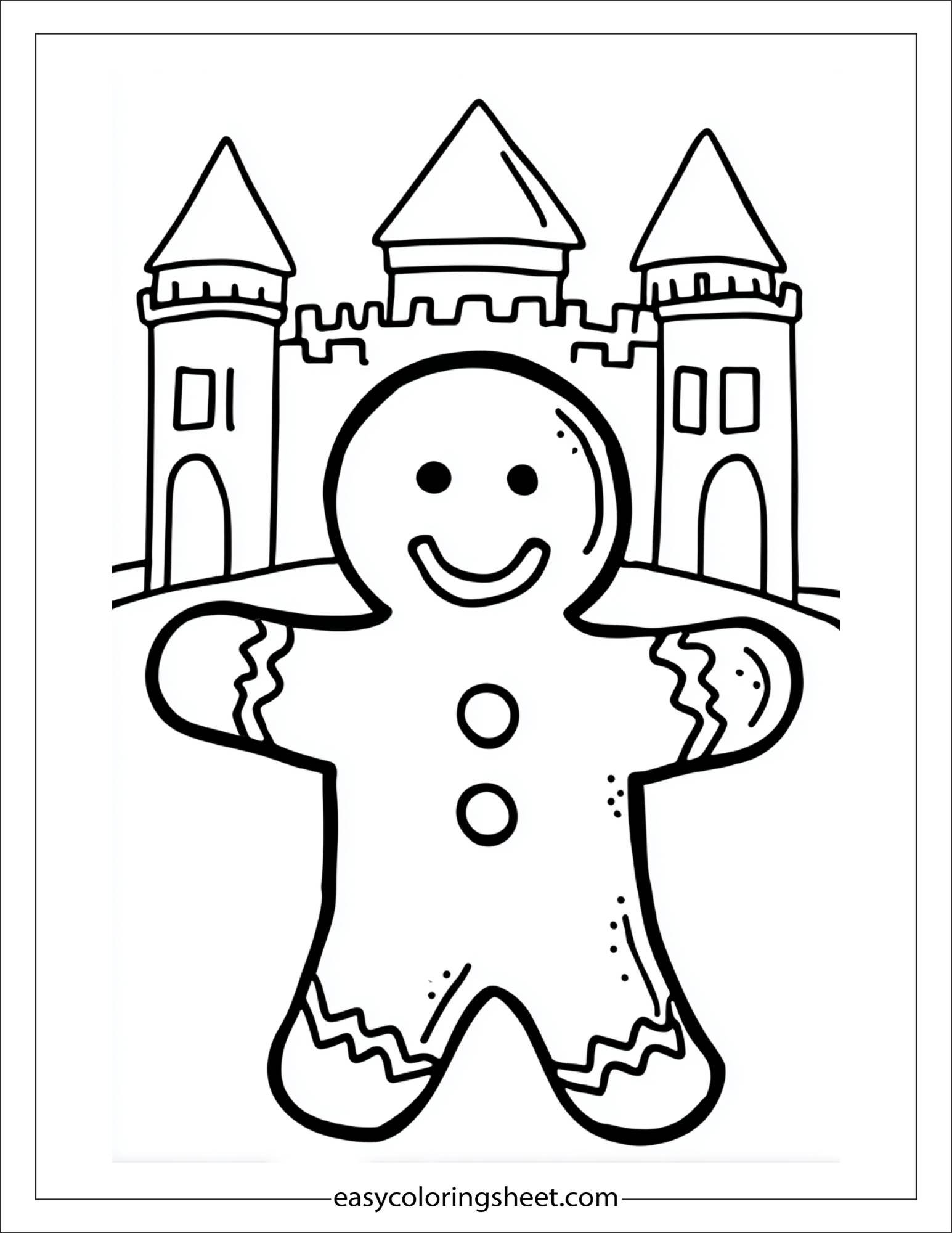 Gingerbread Man with frosting smile
