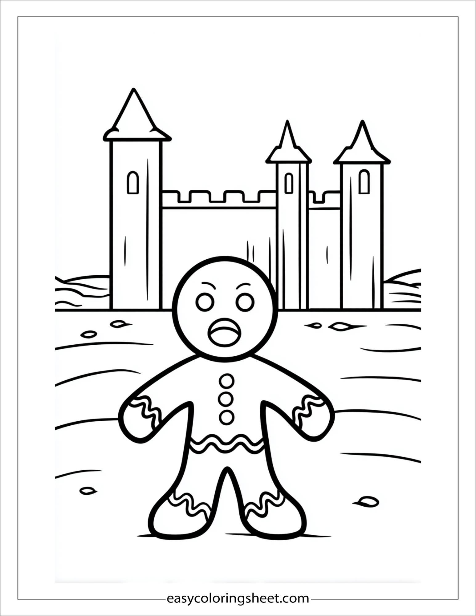 Gingerbread Man with surprised face