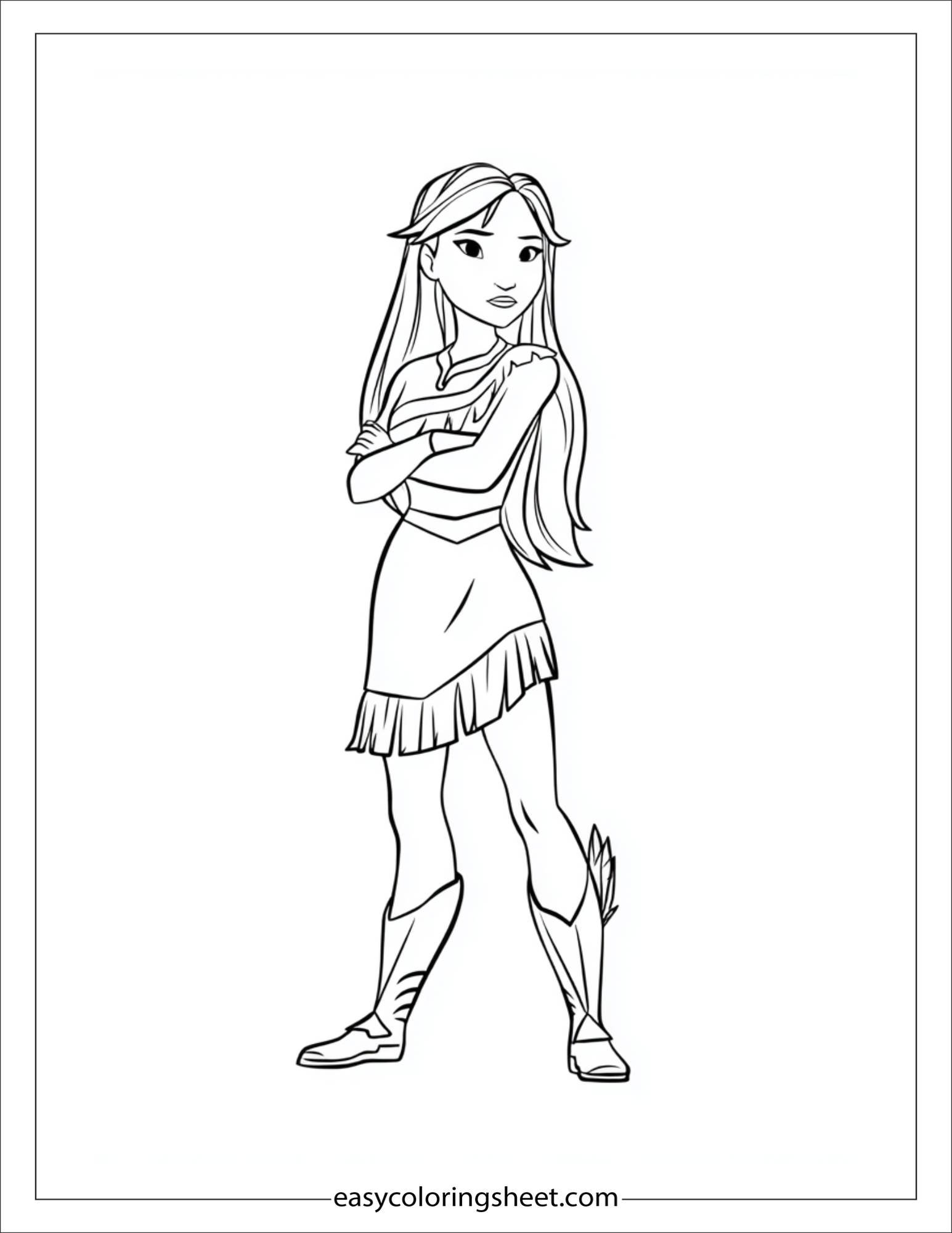 Pocahontas brave stance