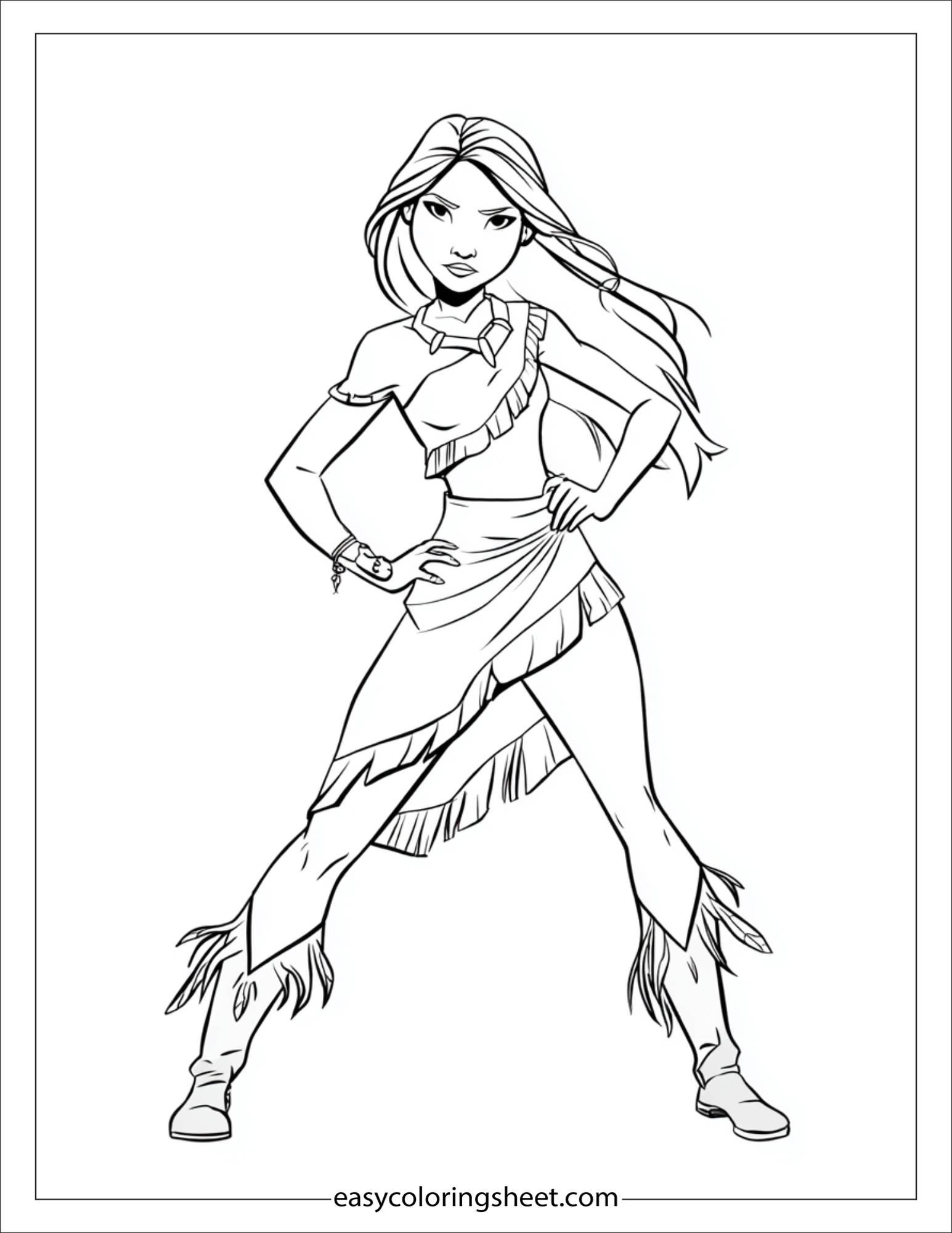 Pocahontas fearless pose