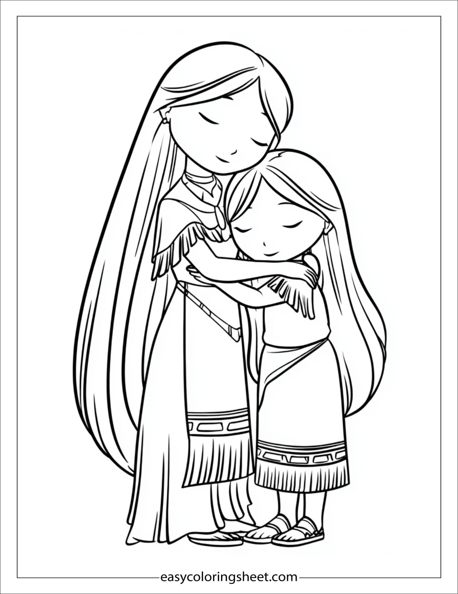 Pocahontas gentle hug