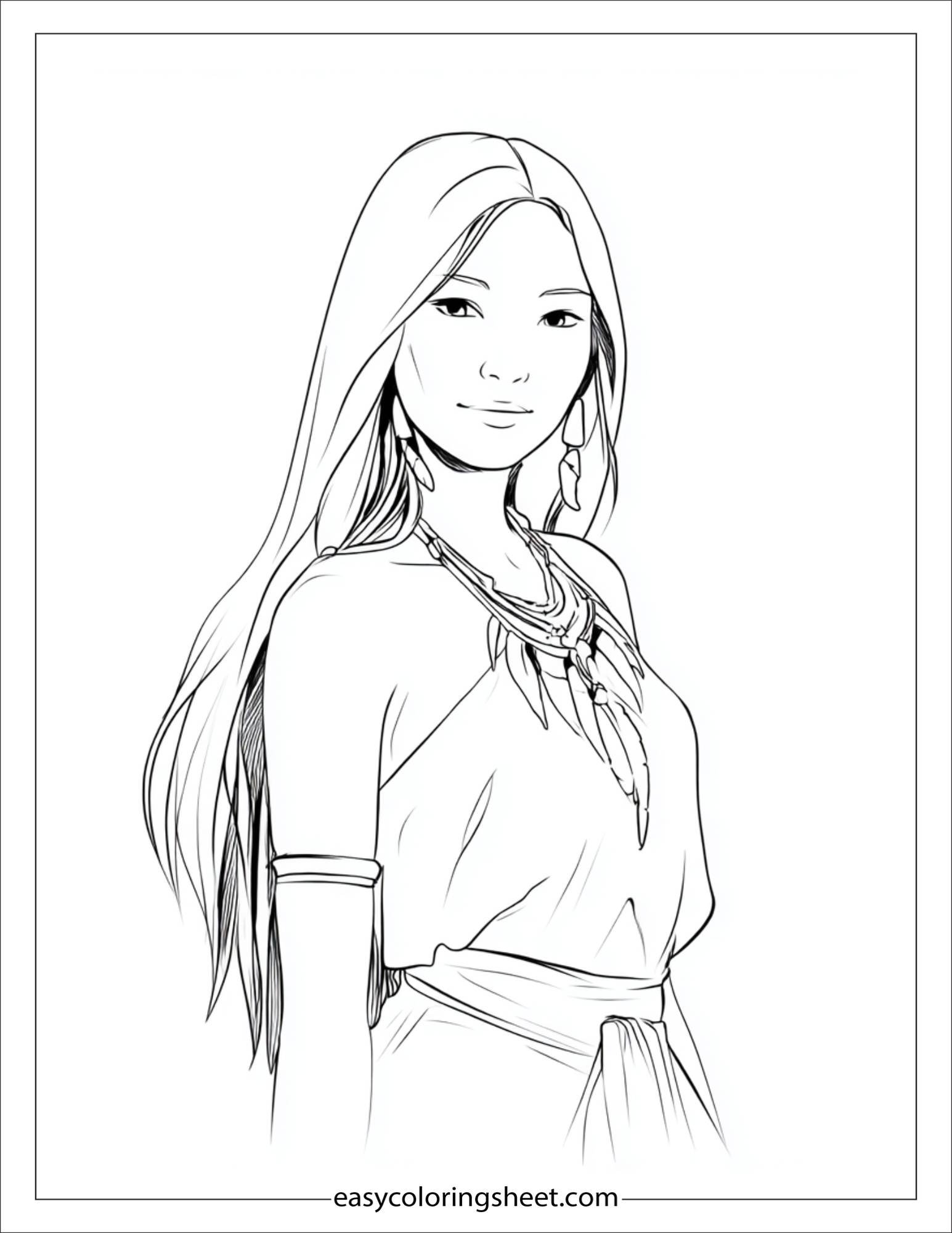 Pocahontas peaceful gaze