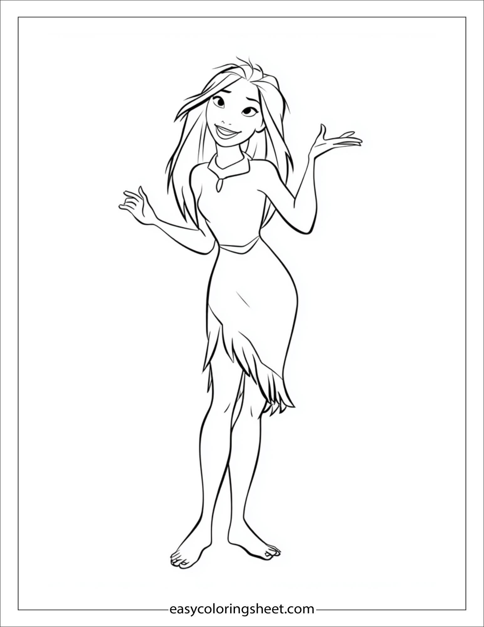 Pocahontas playful gesture