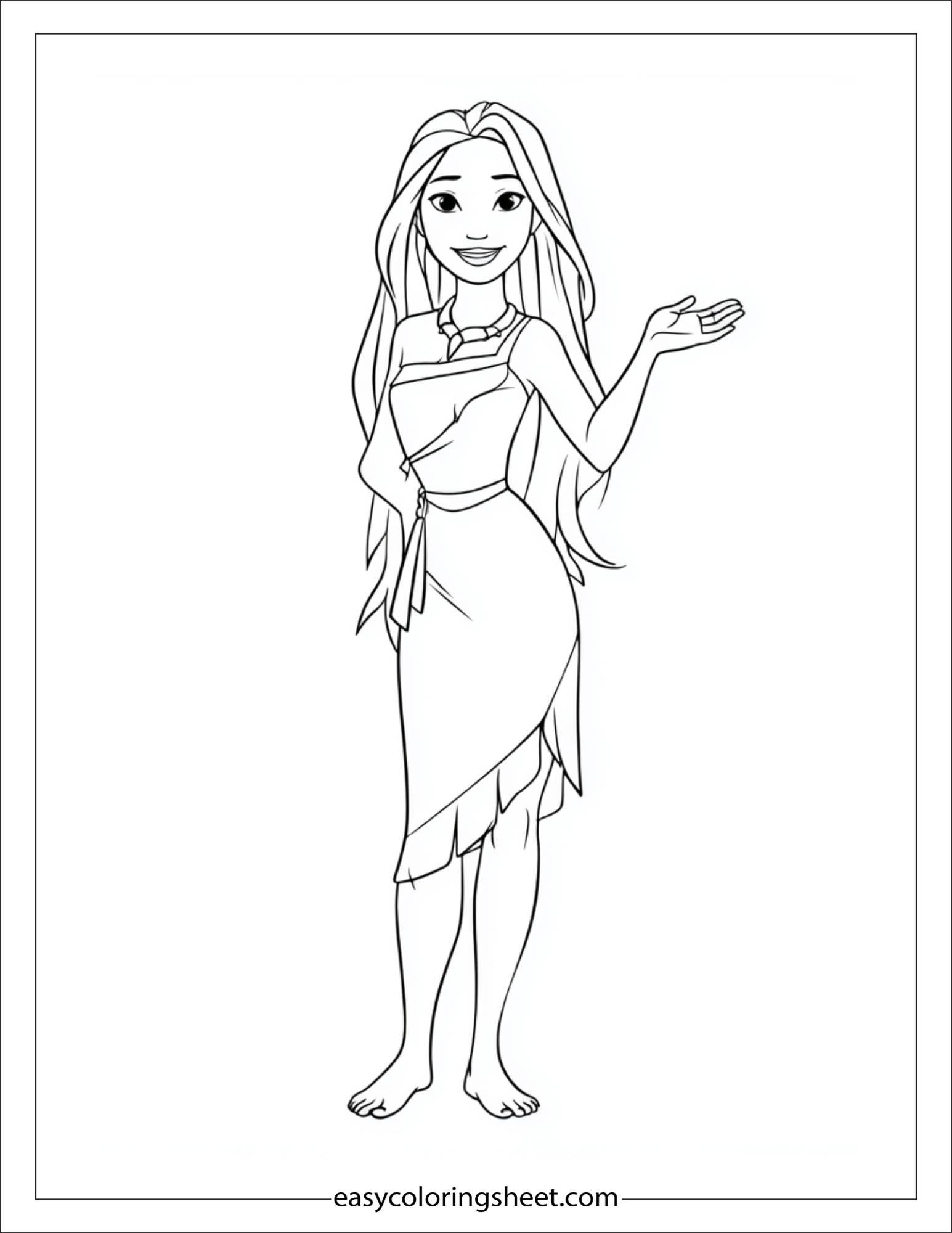 Pocahontas welcoming hand