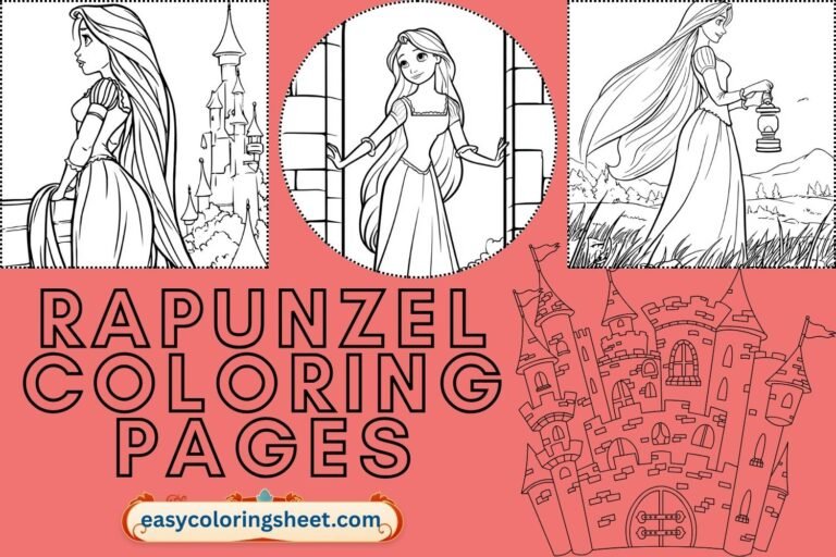 Rapunzel coloring pages