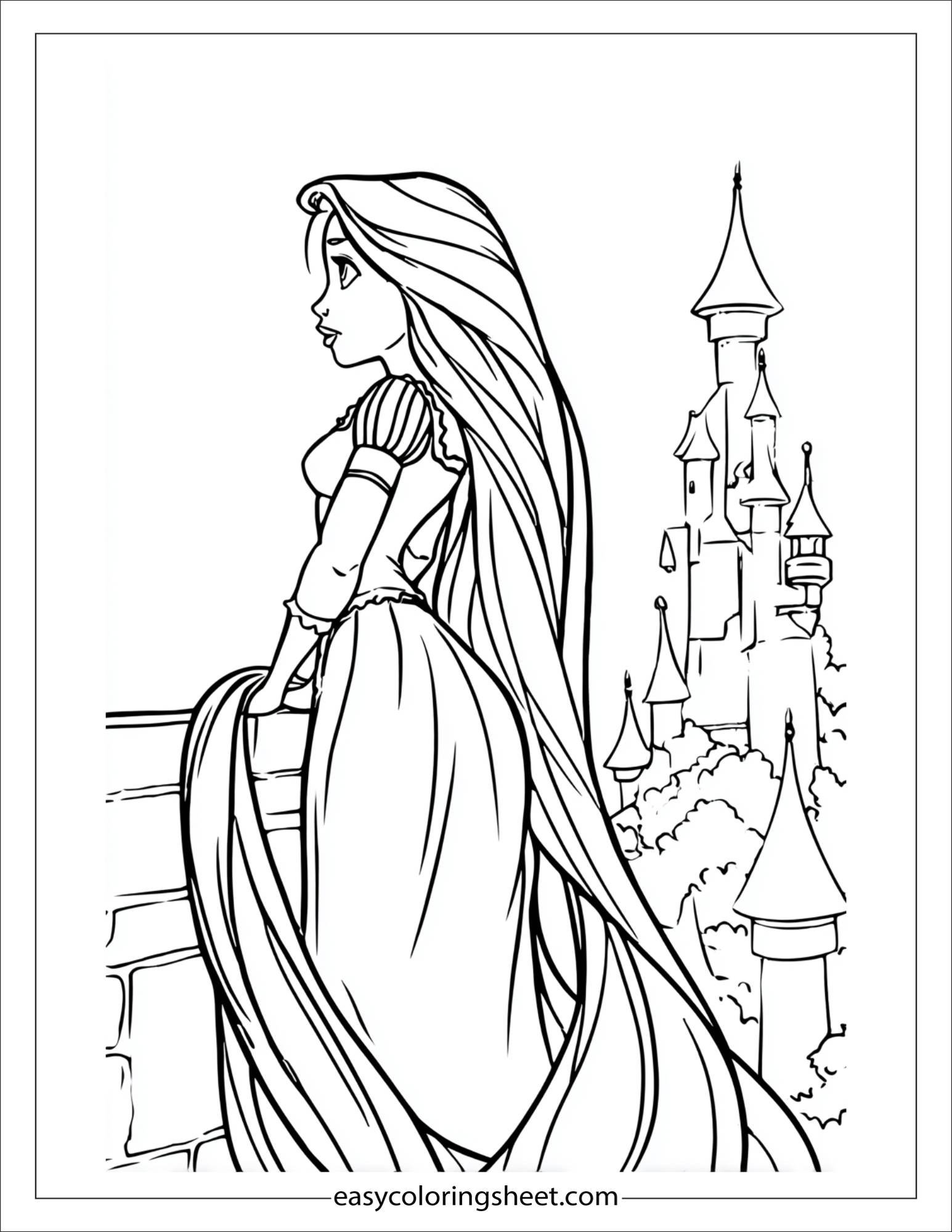 Rapunzel letting hair down