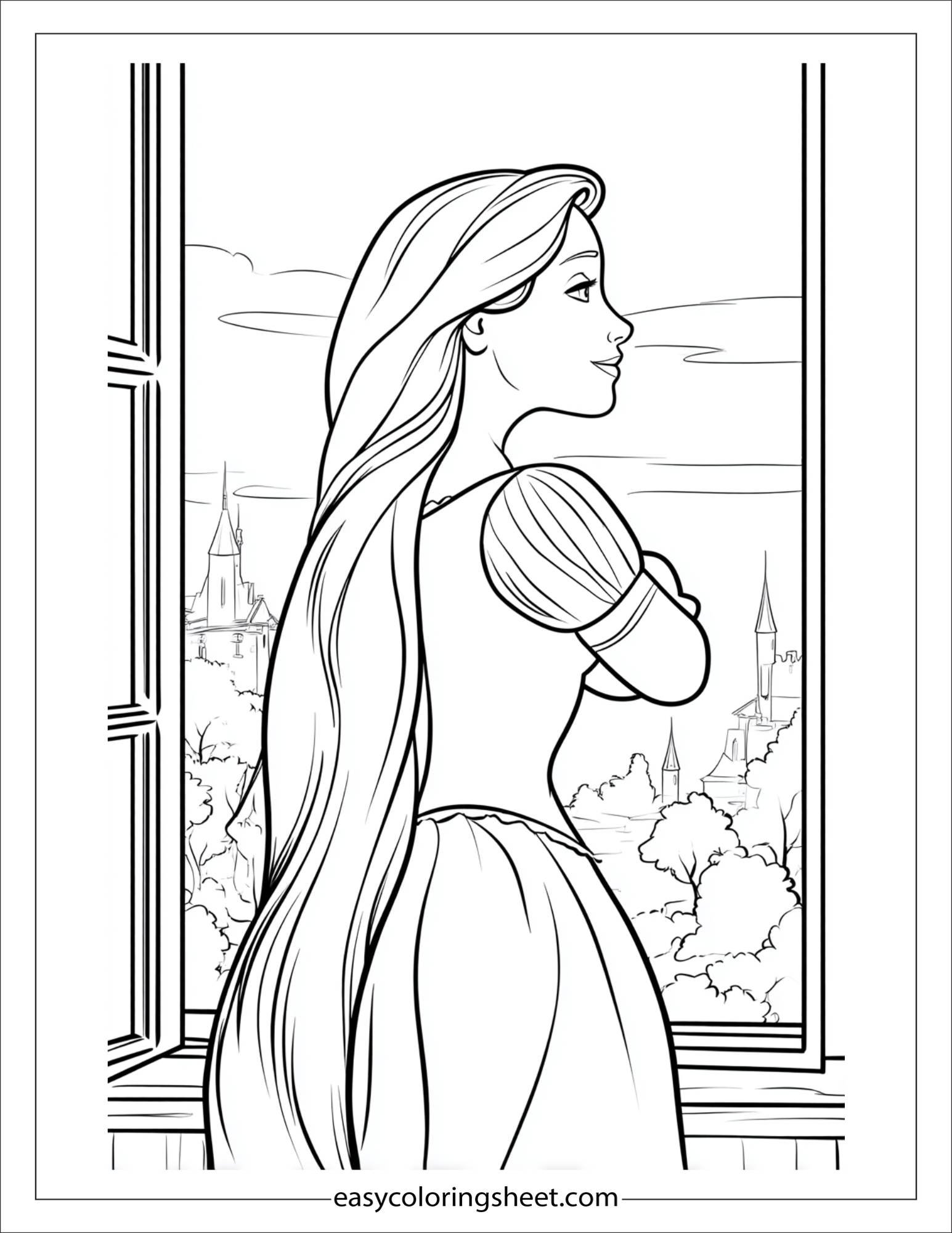 Rapunzel watching the sky