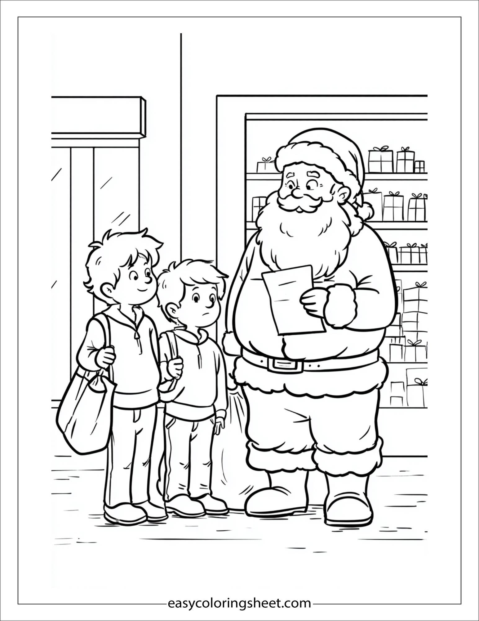 Santa Claus checking naughty list