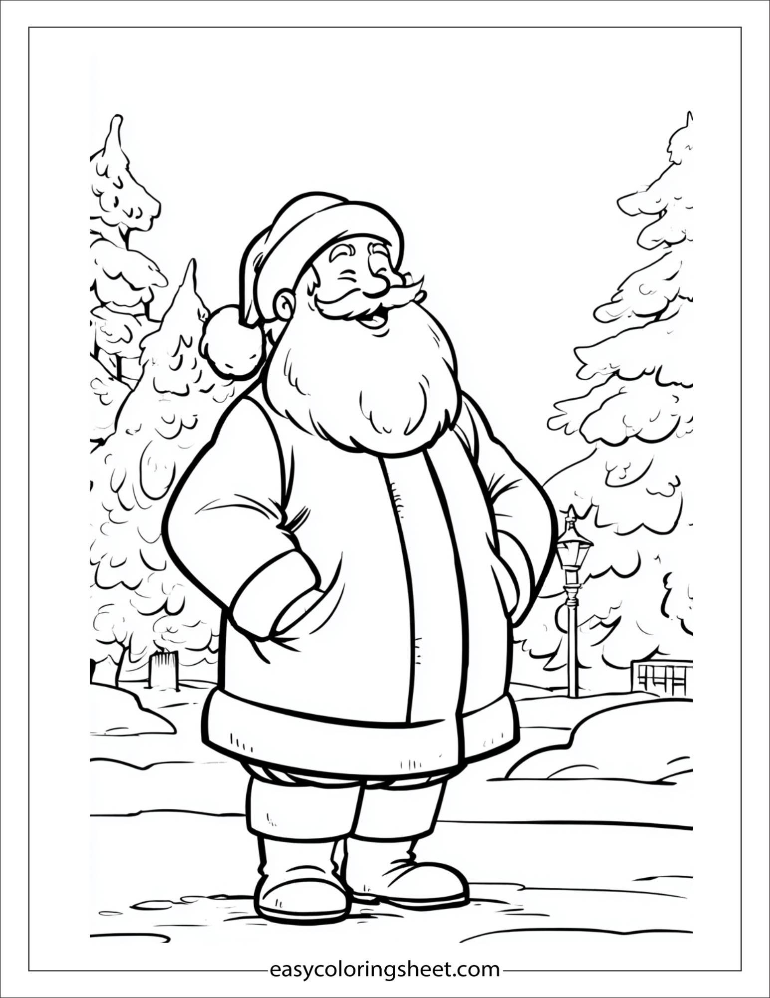 Santa Claus laughing joyfully