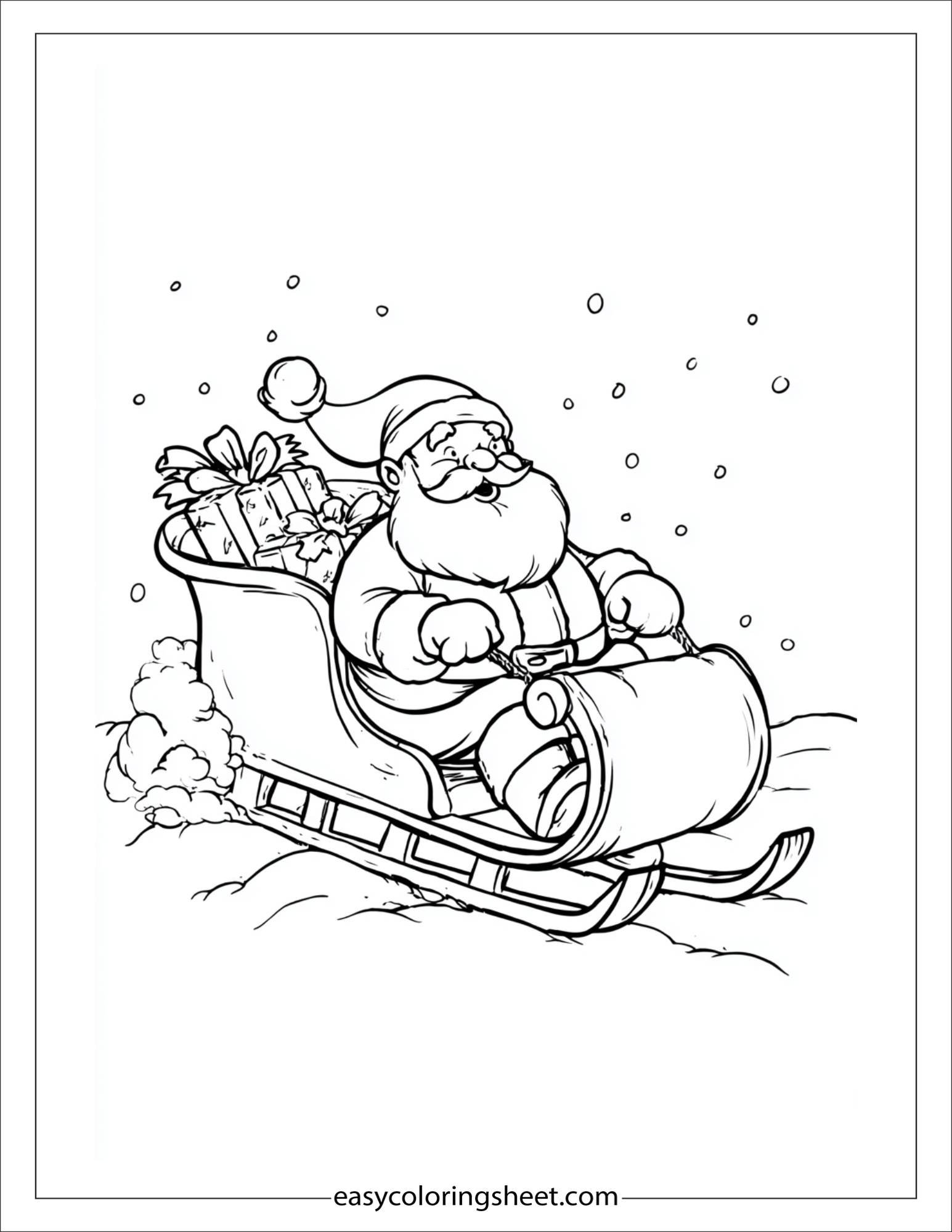 Santa Claus riding sleigh