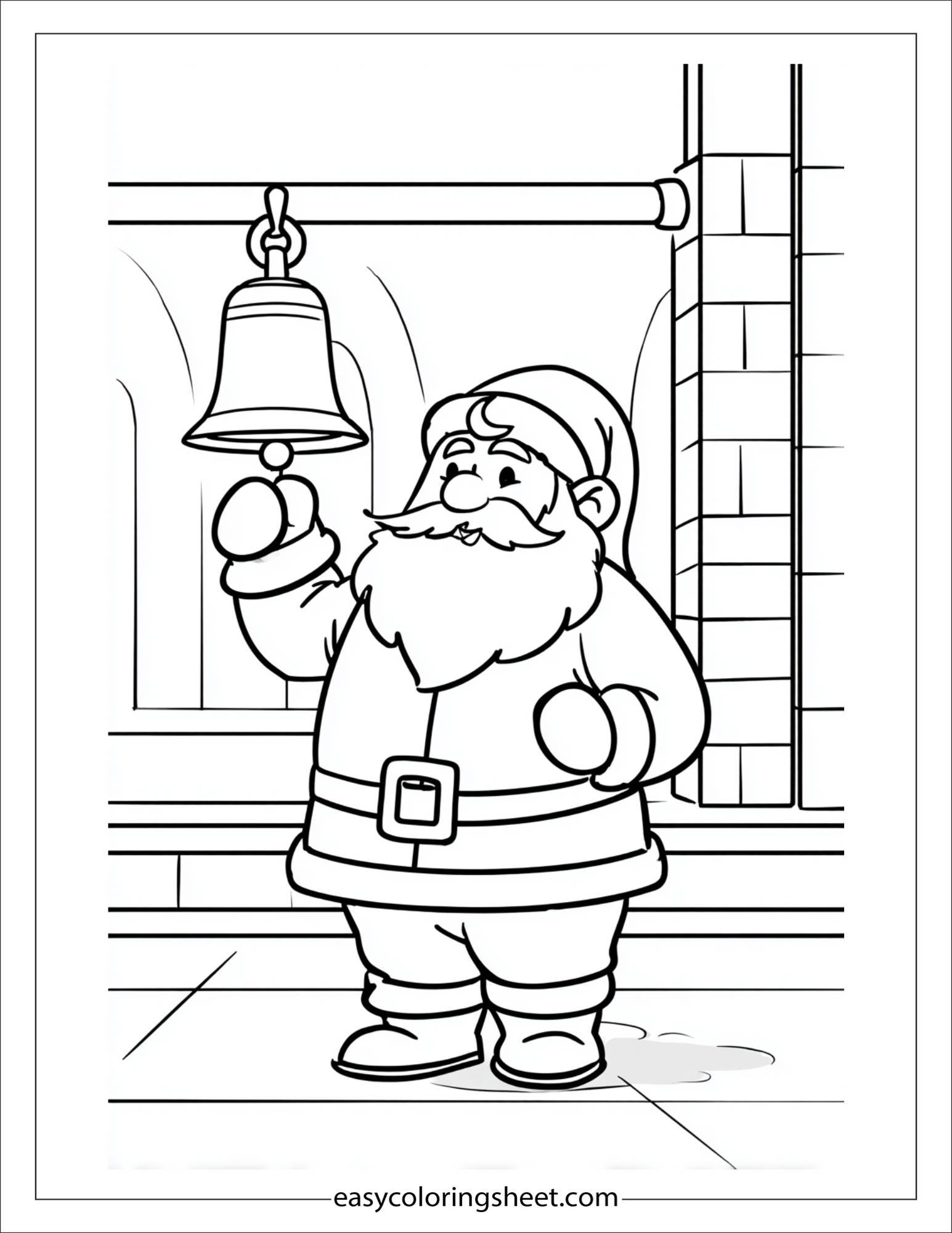 Santa Claus ringing a bell