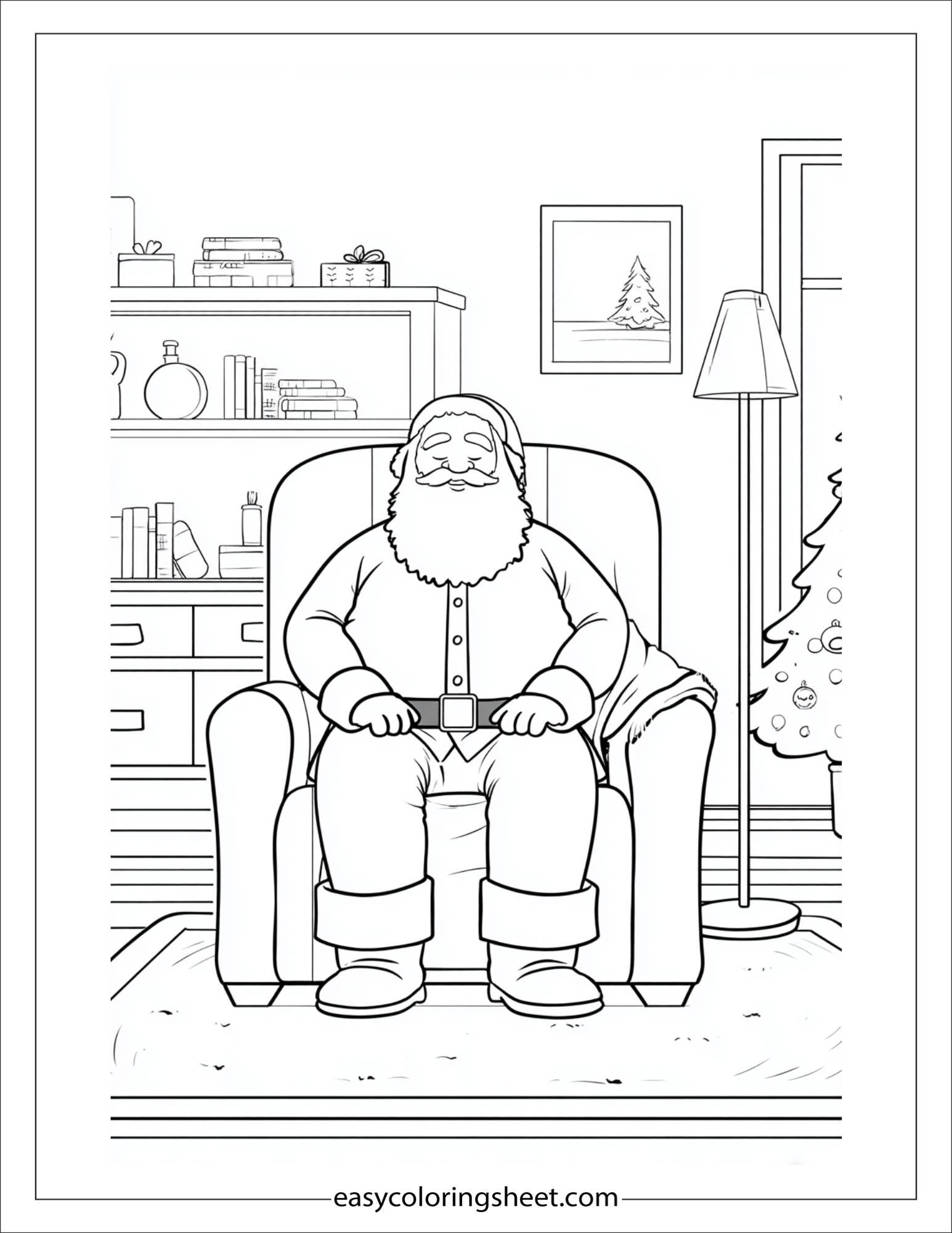 Santa Claus sitting on chair