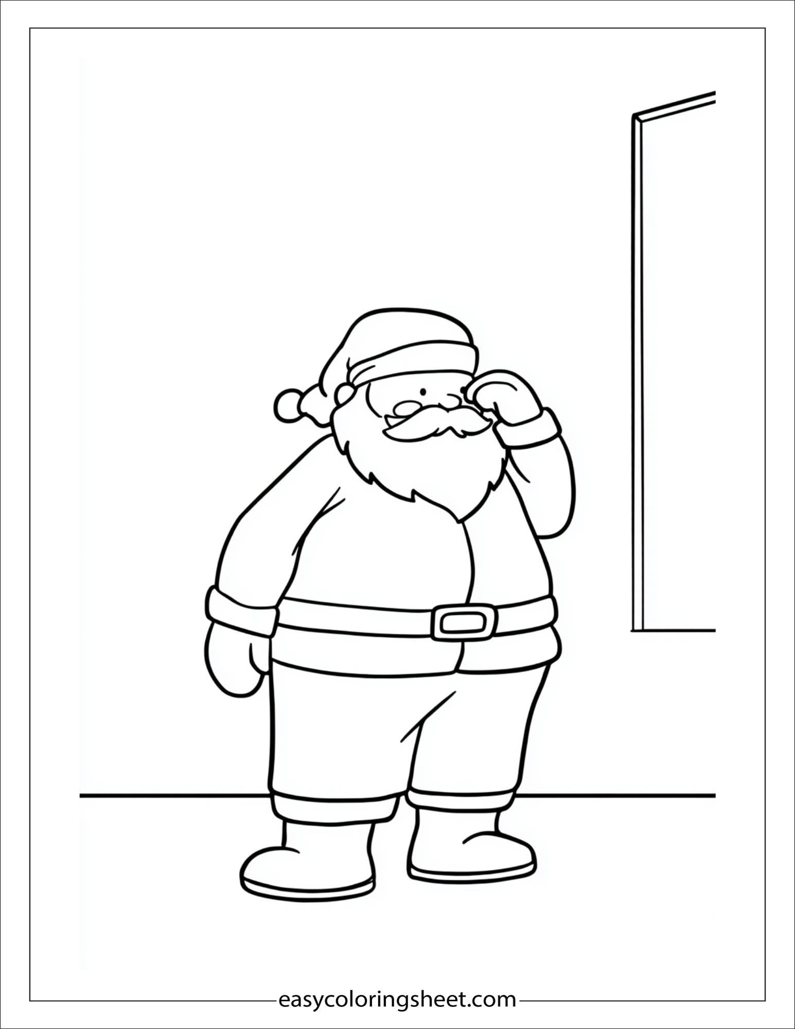 Santa Claus sneezing cutely