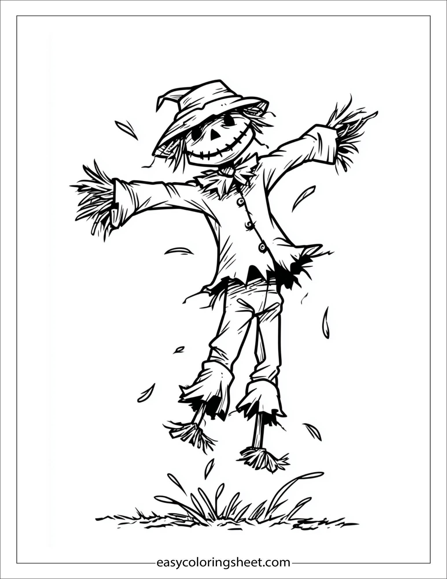 Scarecrow falling apart