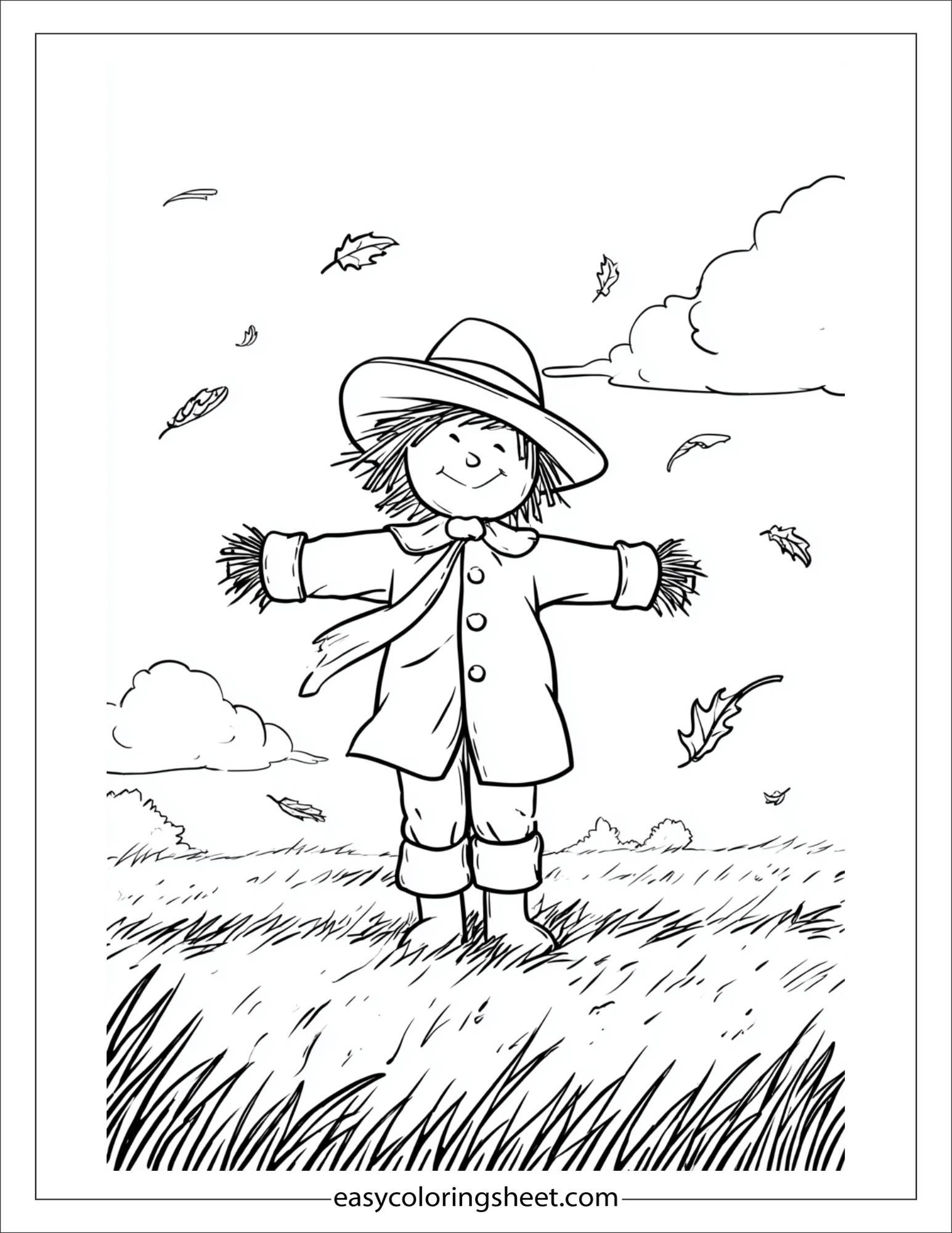 Scarecrow losing a hat