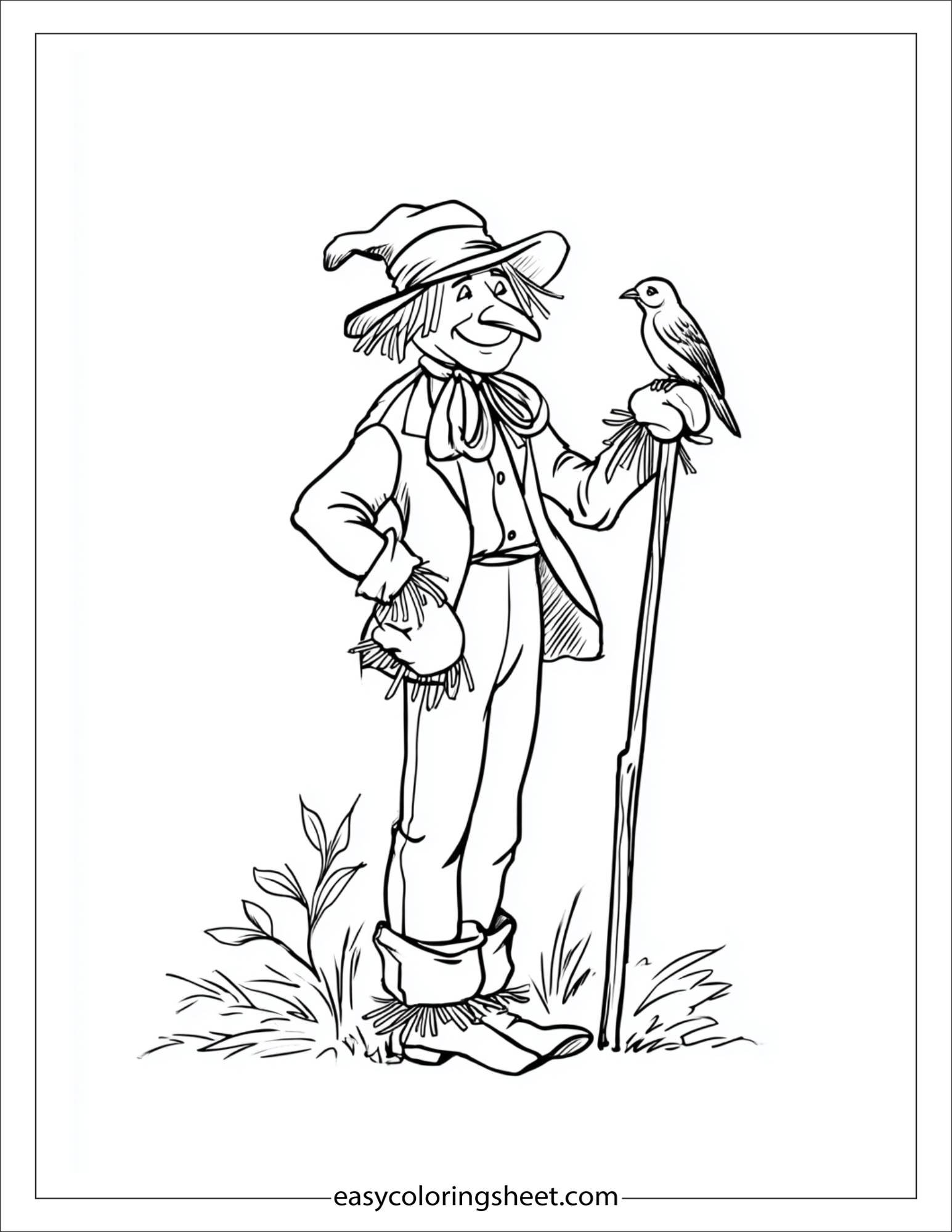 Scarecrow telling a story