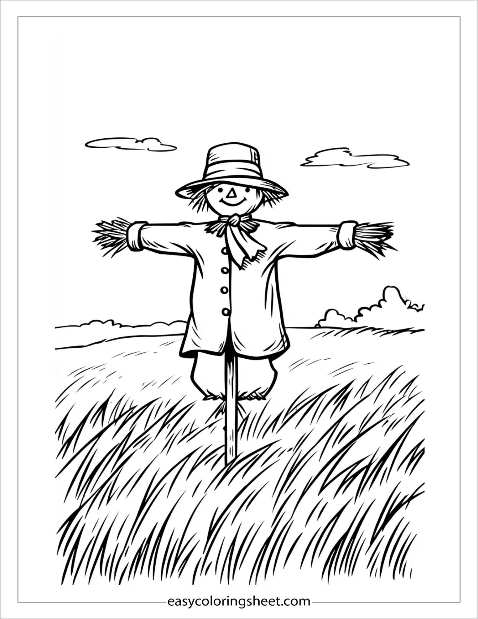 Scarecrow with arms wide open