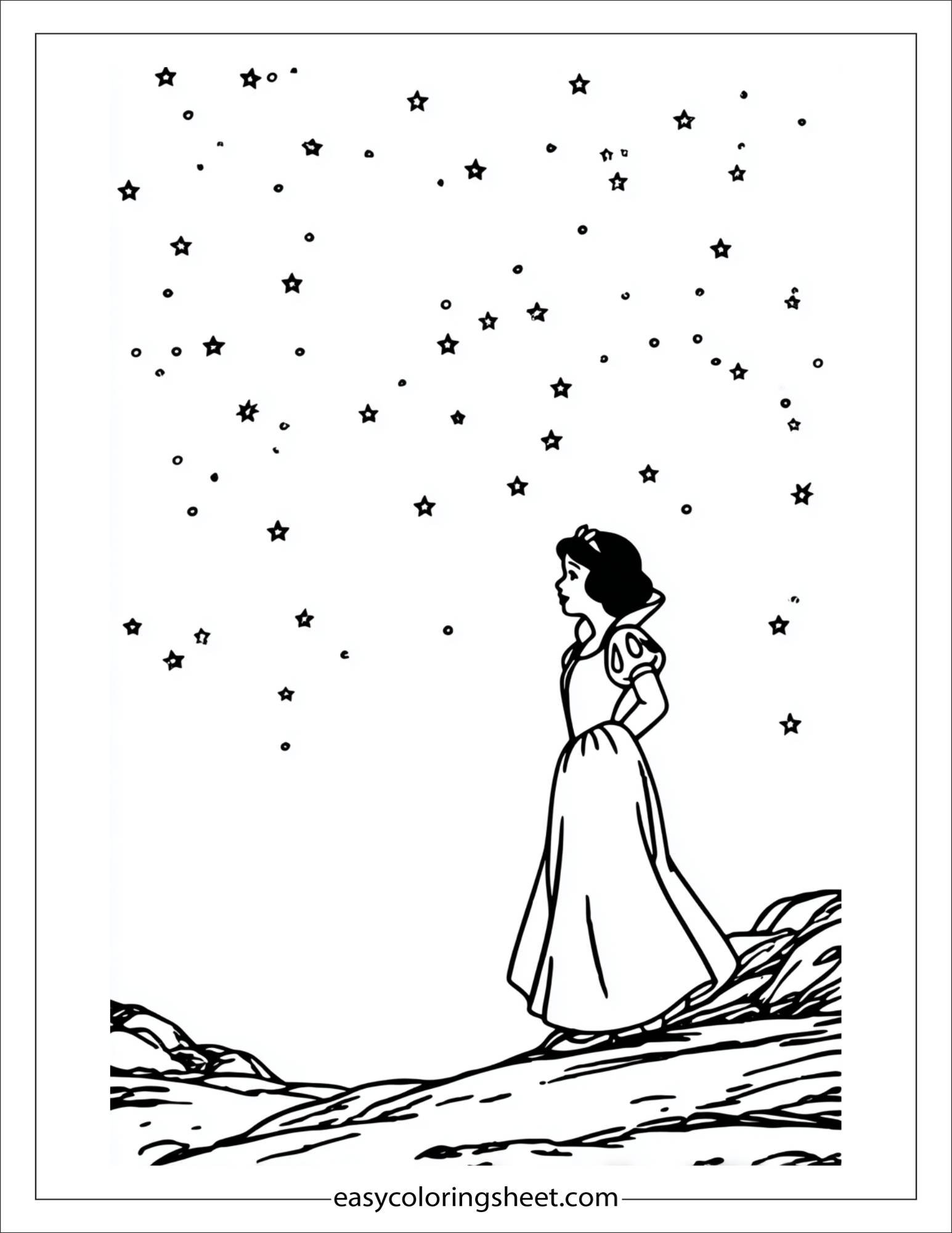 Snow White watching stars