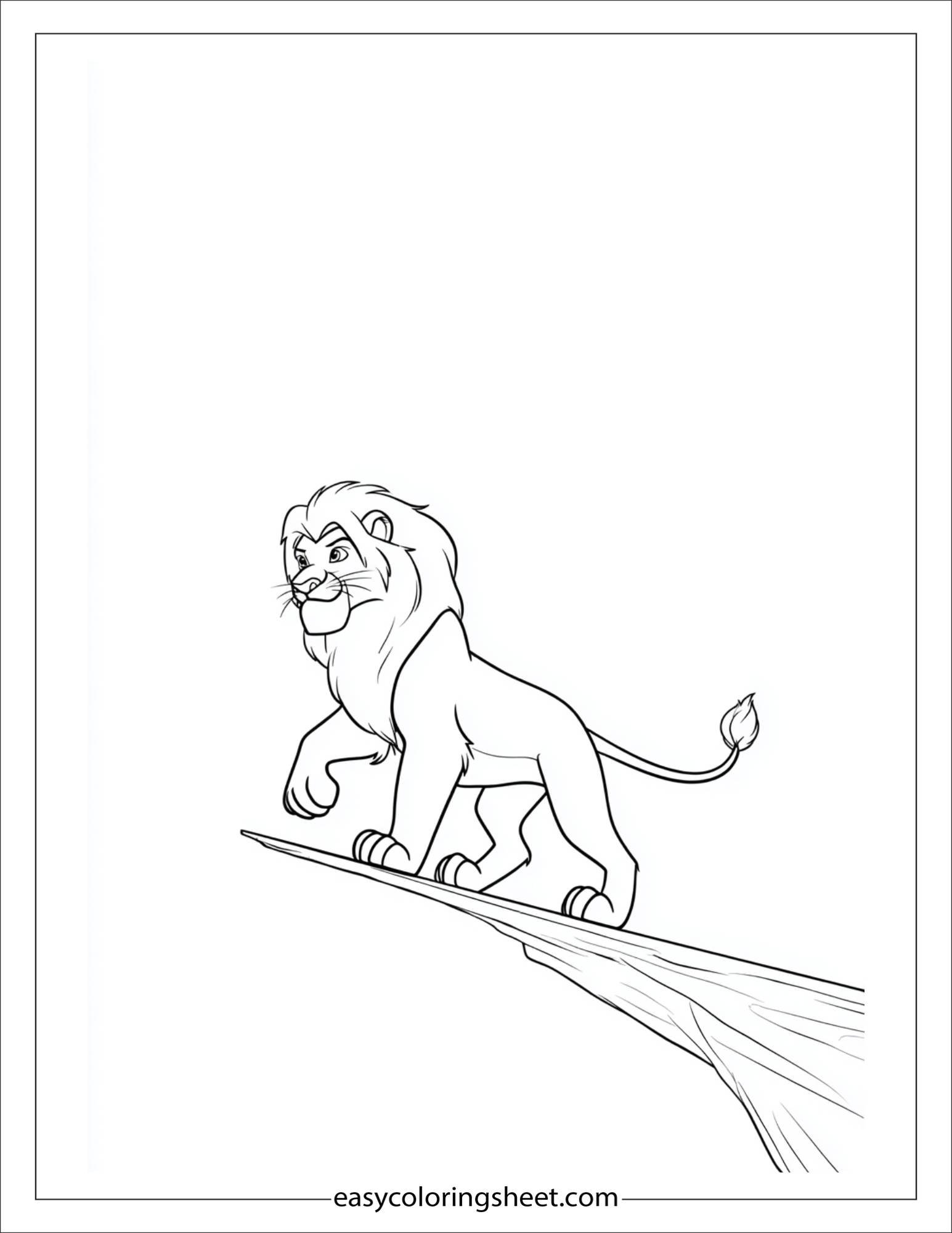 The Brave Lion balancing on one paw