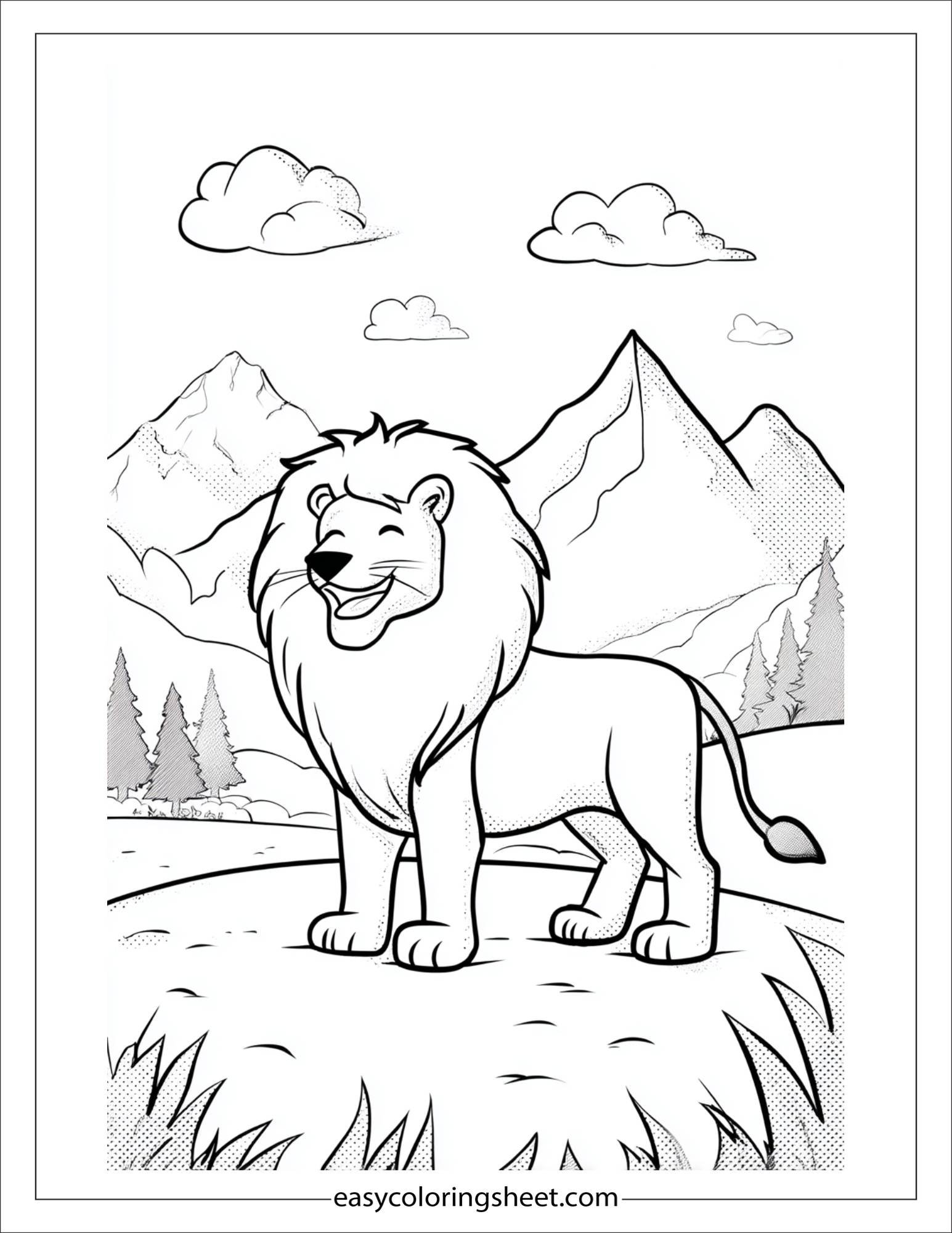 The Brave Lion smiling gently