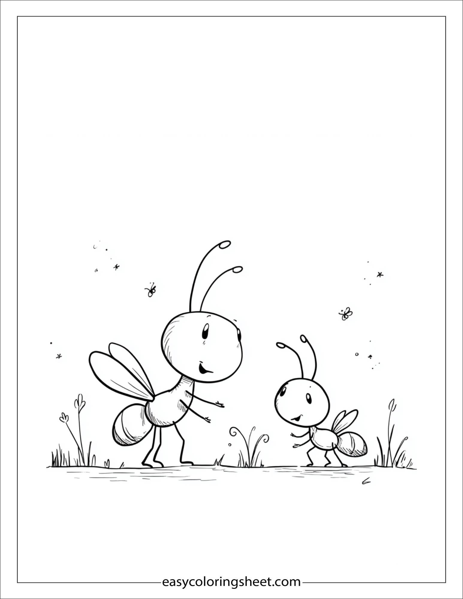 The Busy Ant helping friend