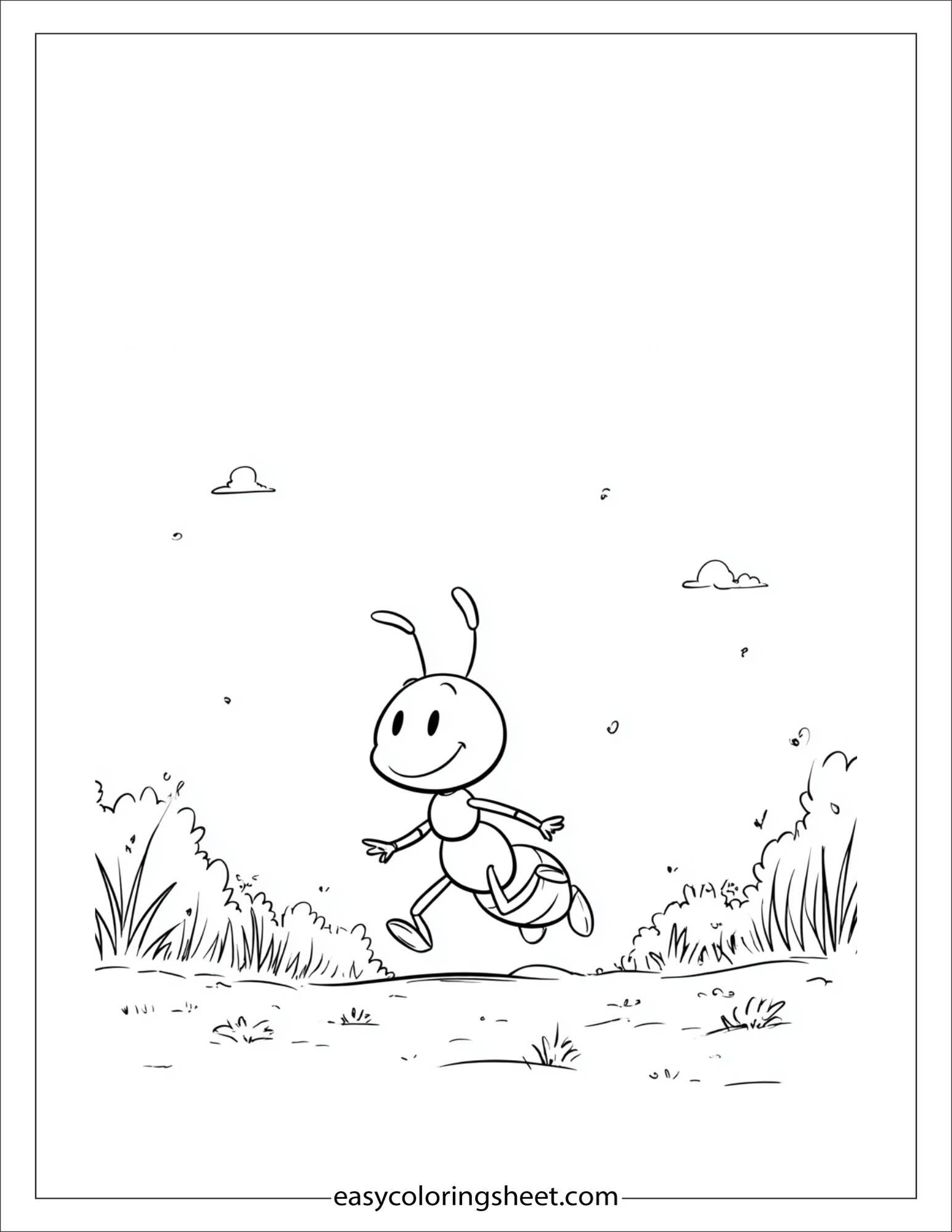 The Busy Ant jumping