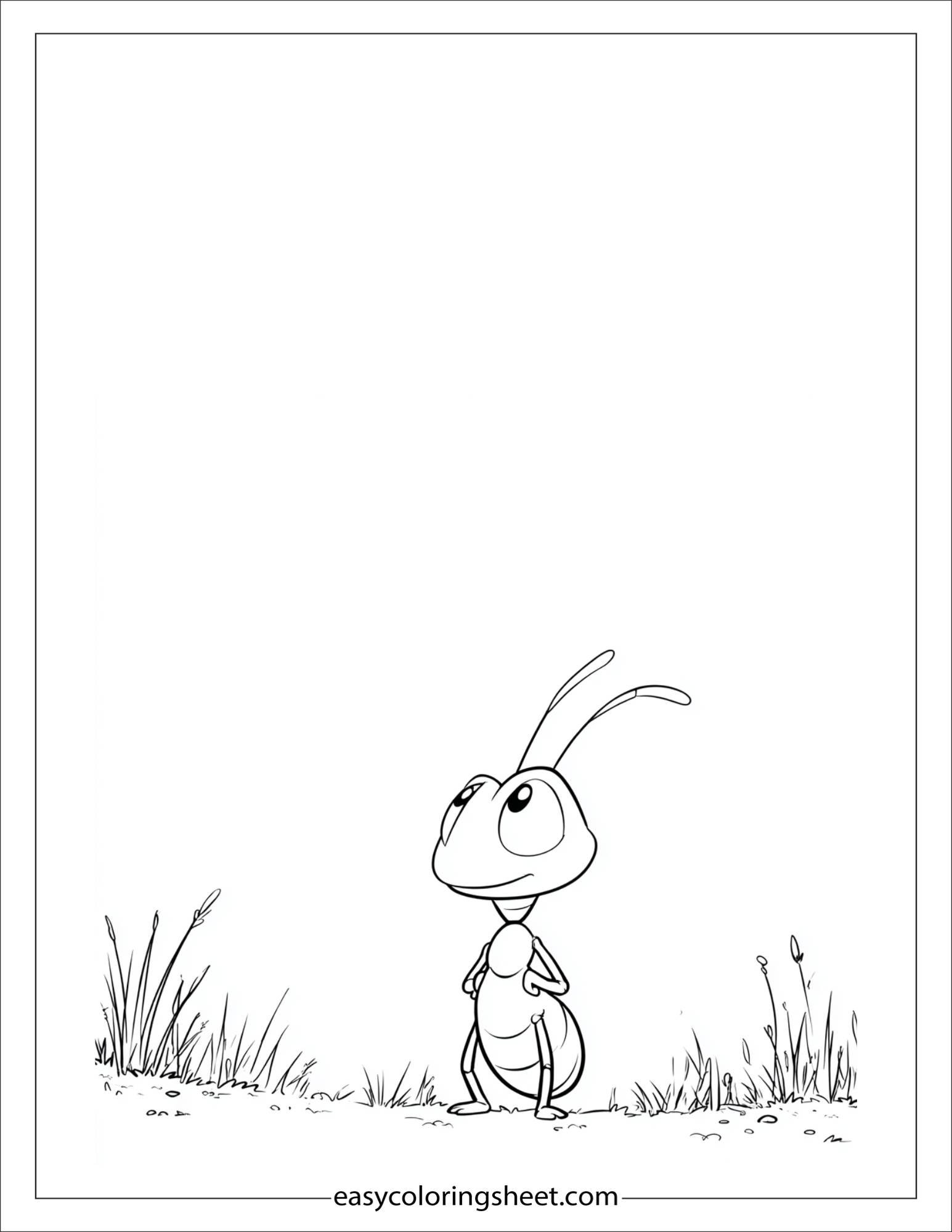 The Busy Ant looking up