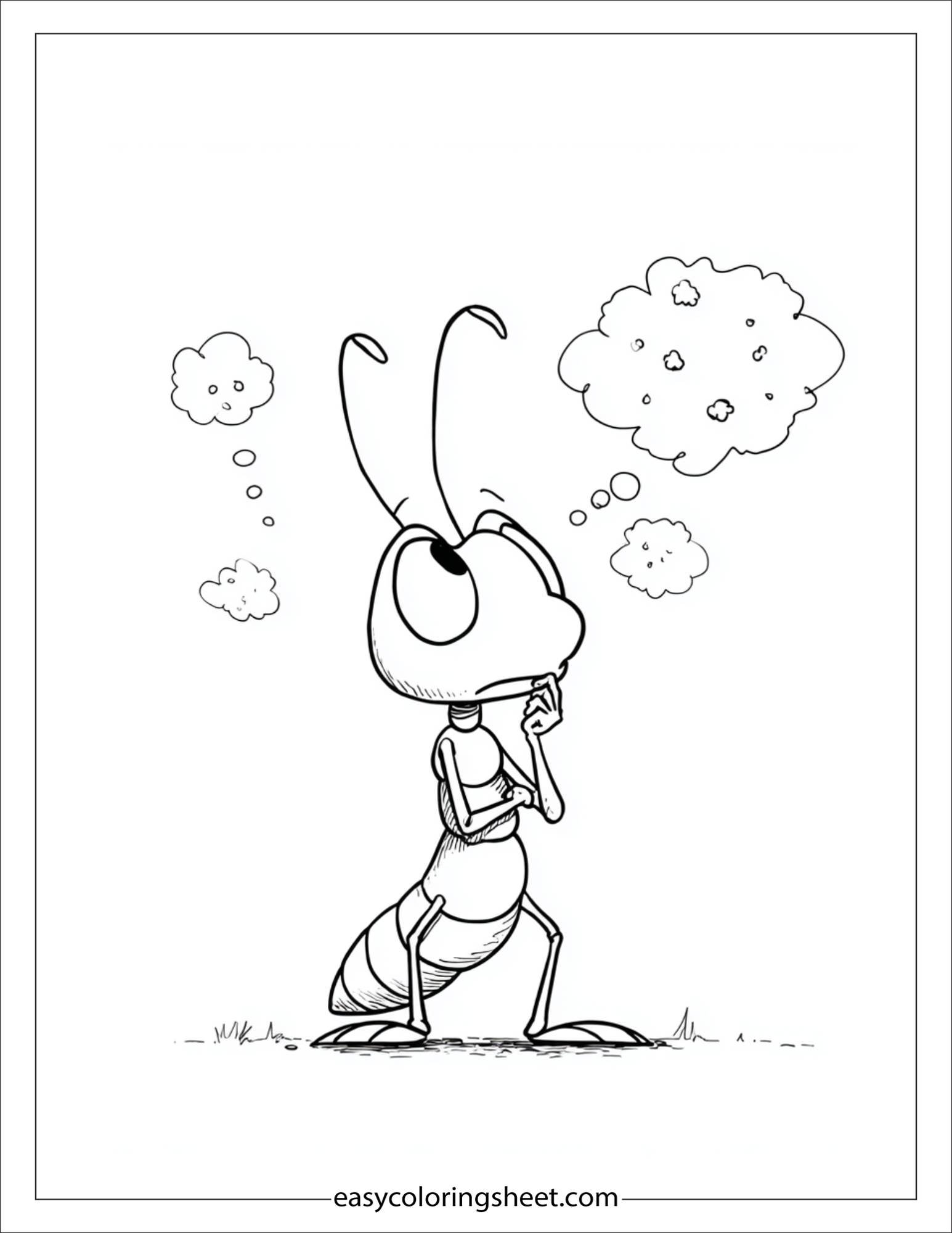 The Busy Ant thinking hard