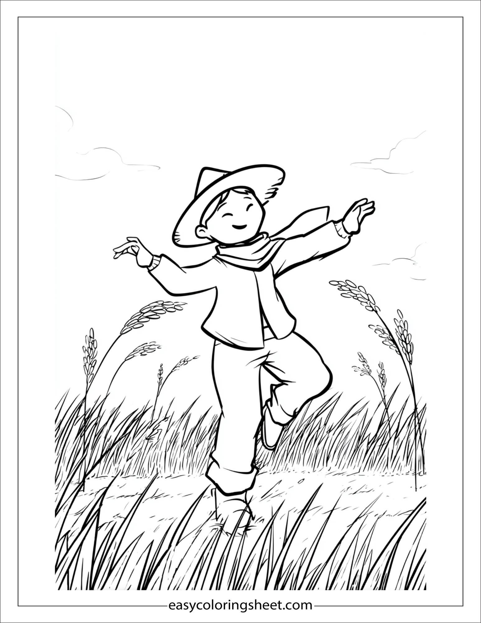 The Farmer dancing in the field