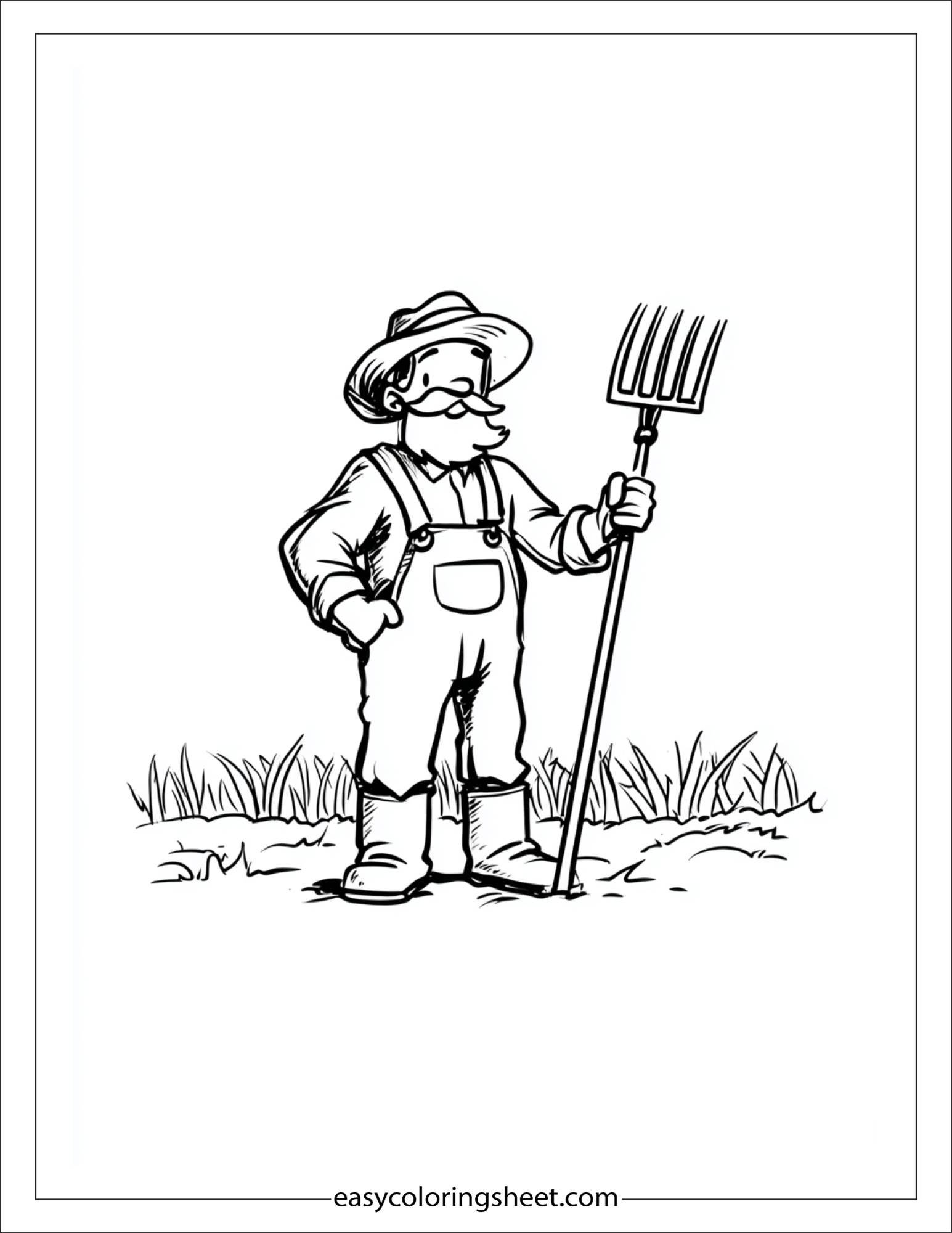 The Farmer holding a pitchfork