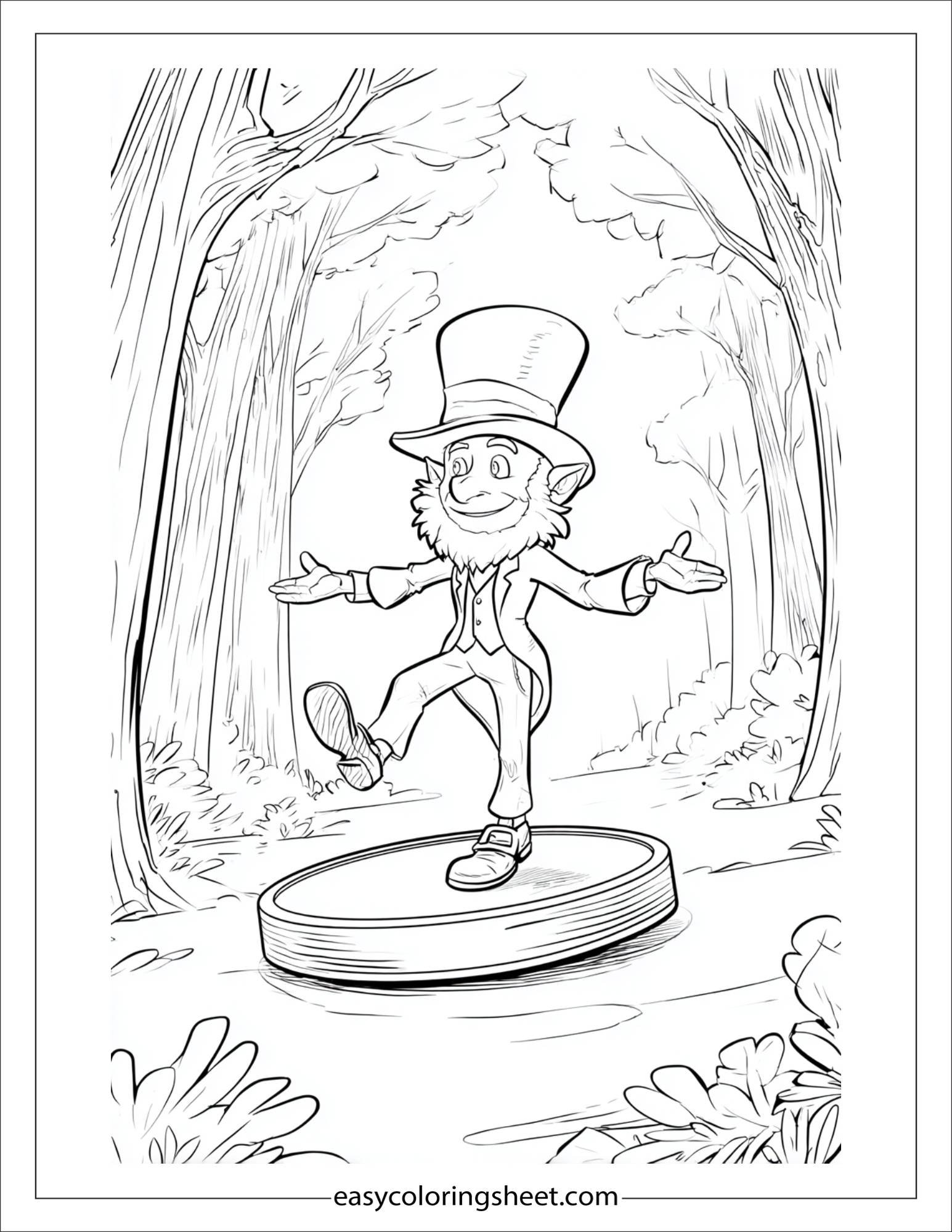 The Leprechaun balancing on a coin
