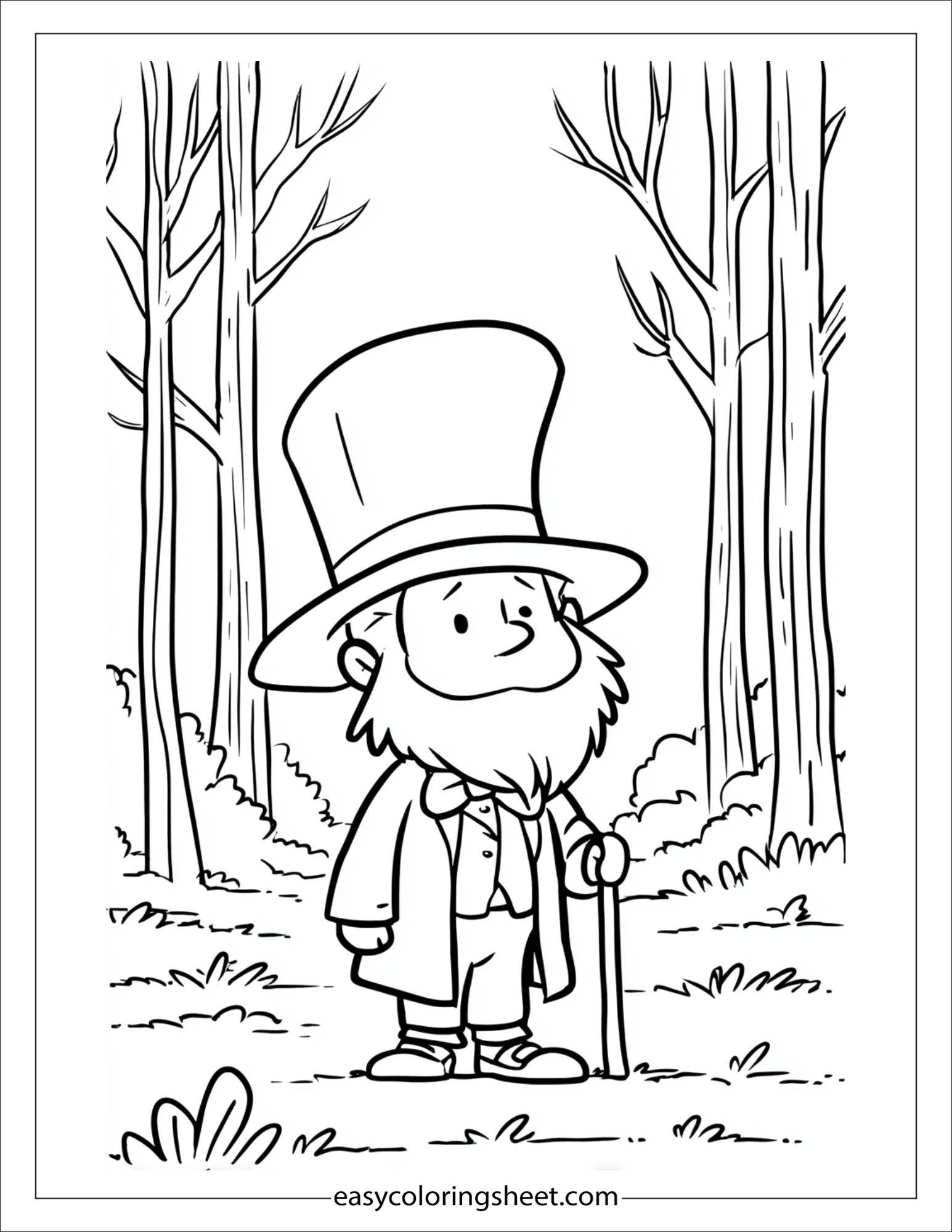 The Leprechaun carrying a big hat