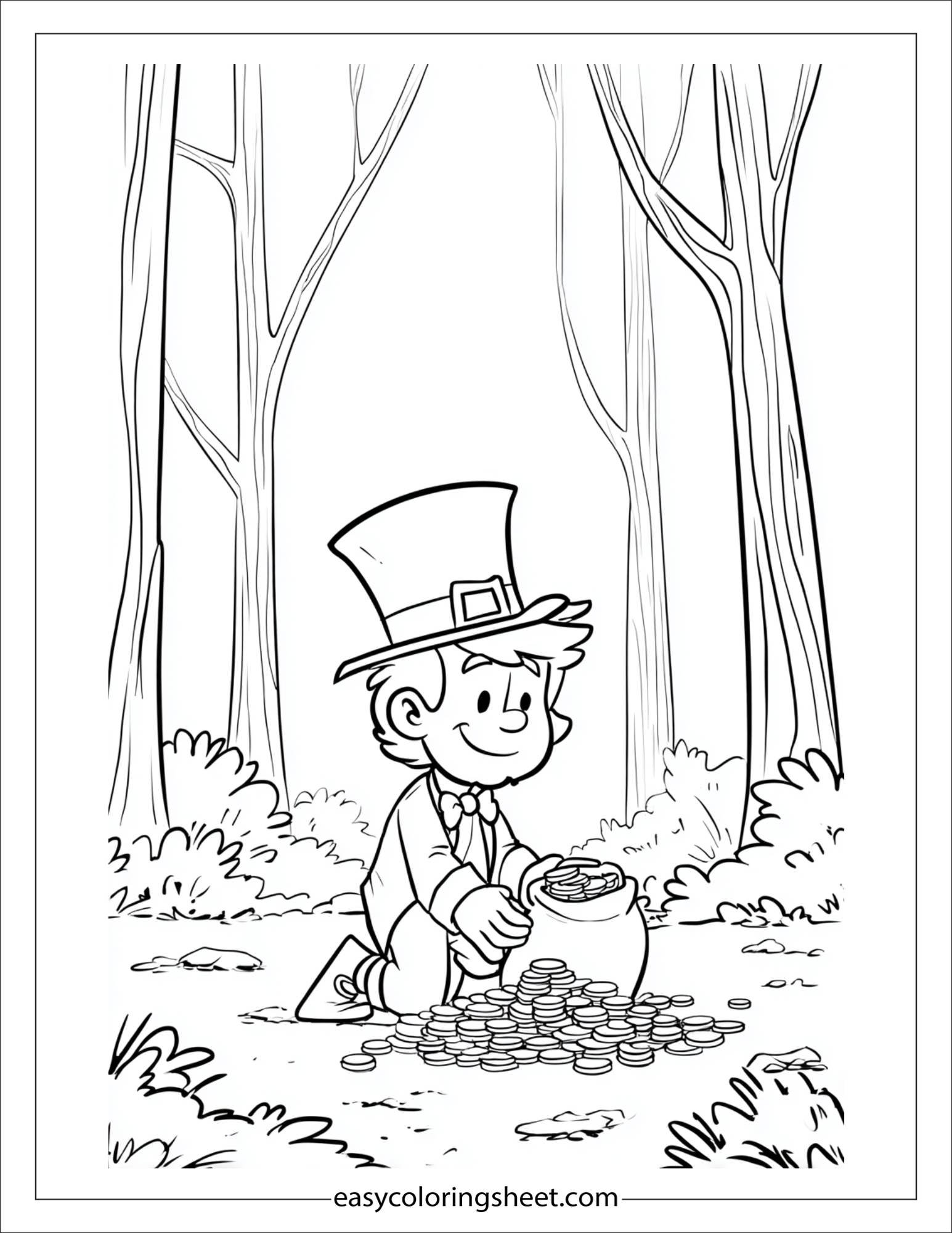 The Leprechaun counting coins