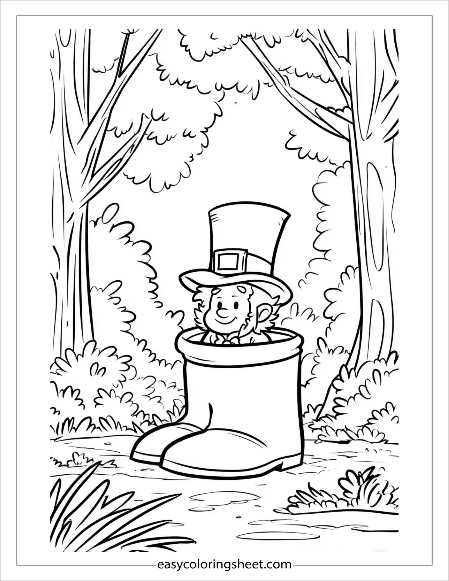 The Leprechaun hiding in a boot