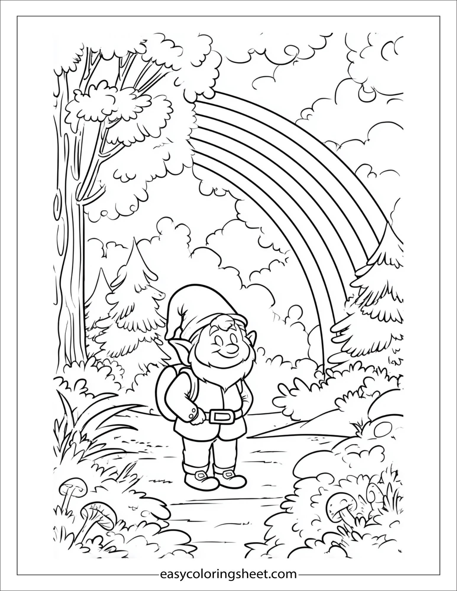 The Leprechaun hugging a rainbow