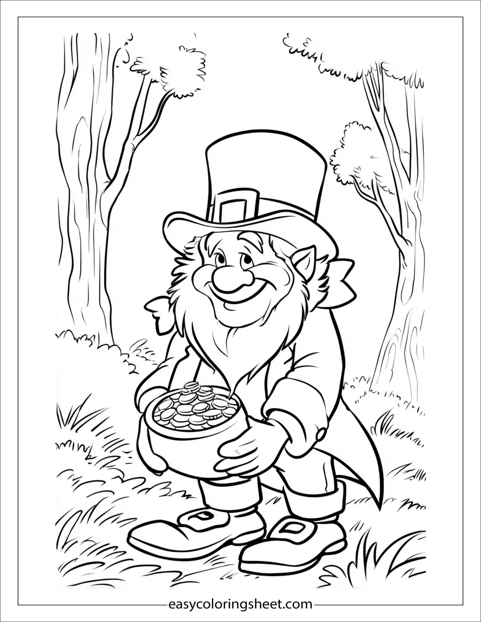 The Leprechaun laughing with gold