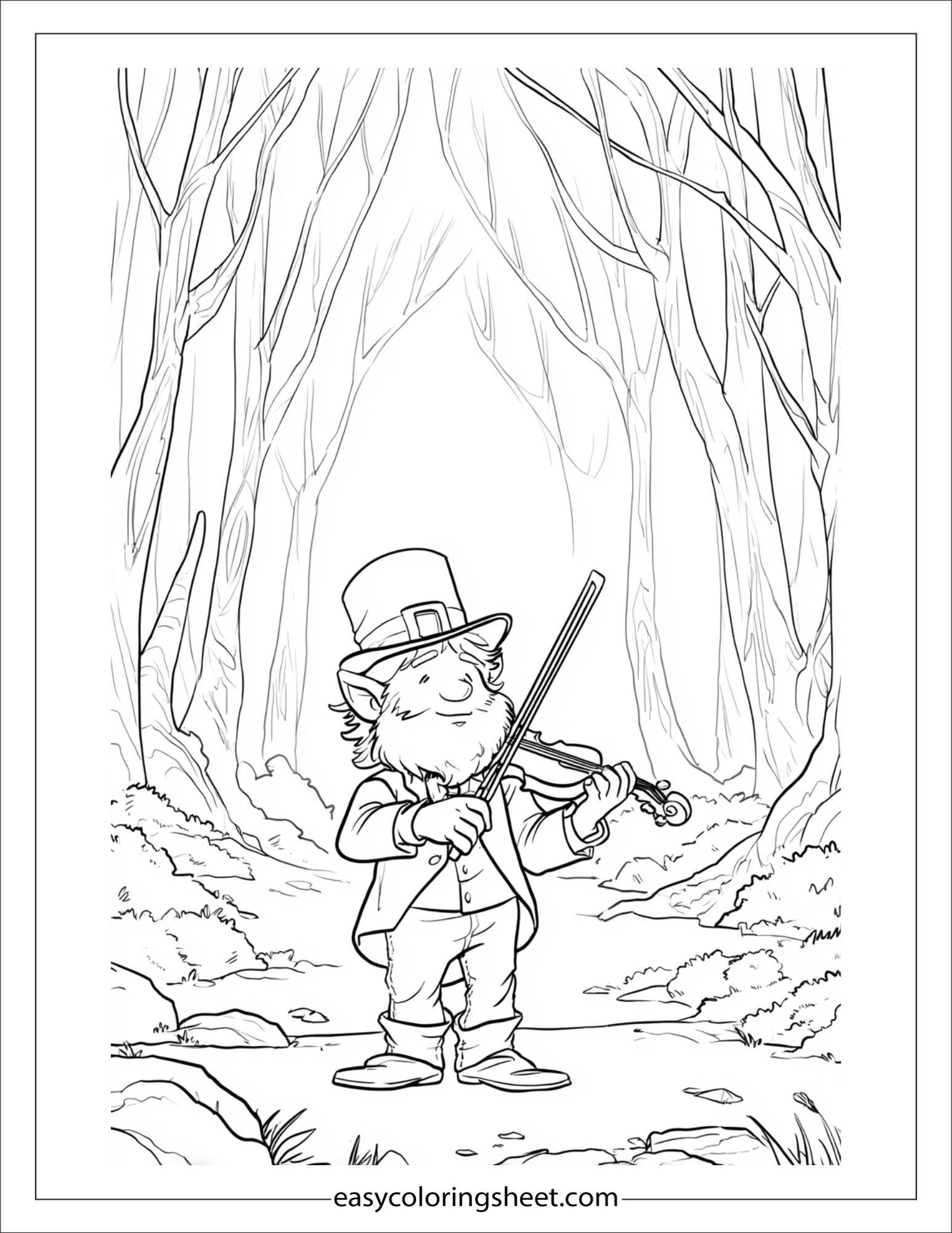 The Leprechaun playing fiddle